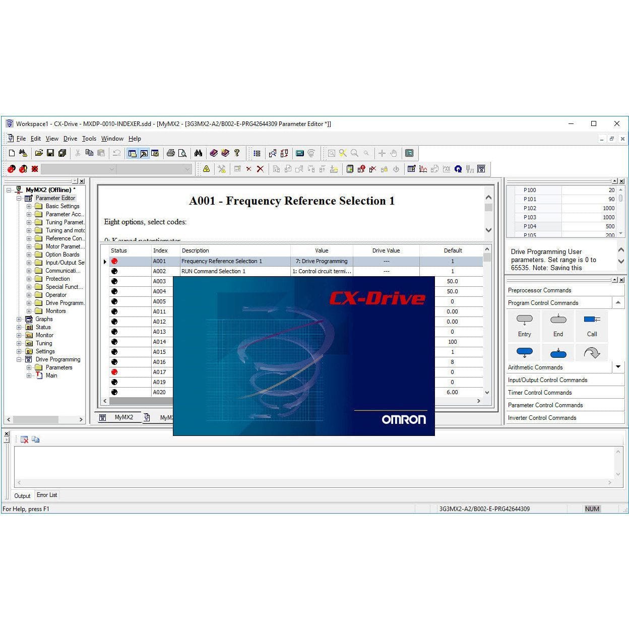 OMRON - CX-Drive configuration software for inve - CX-DRIVE 2.9