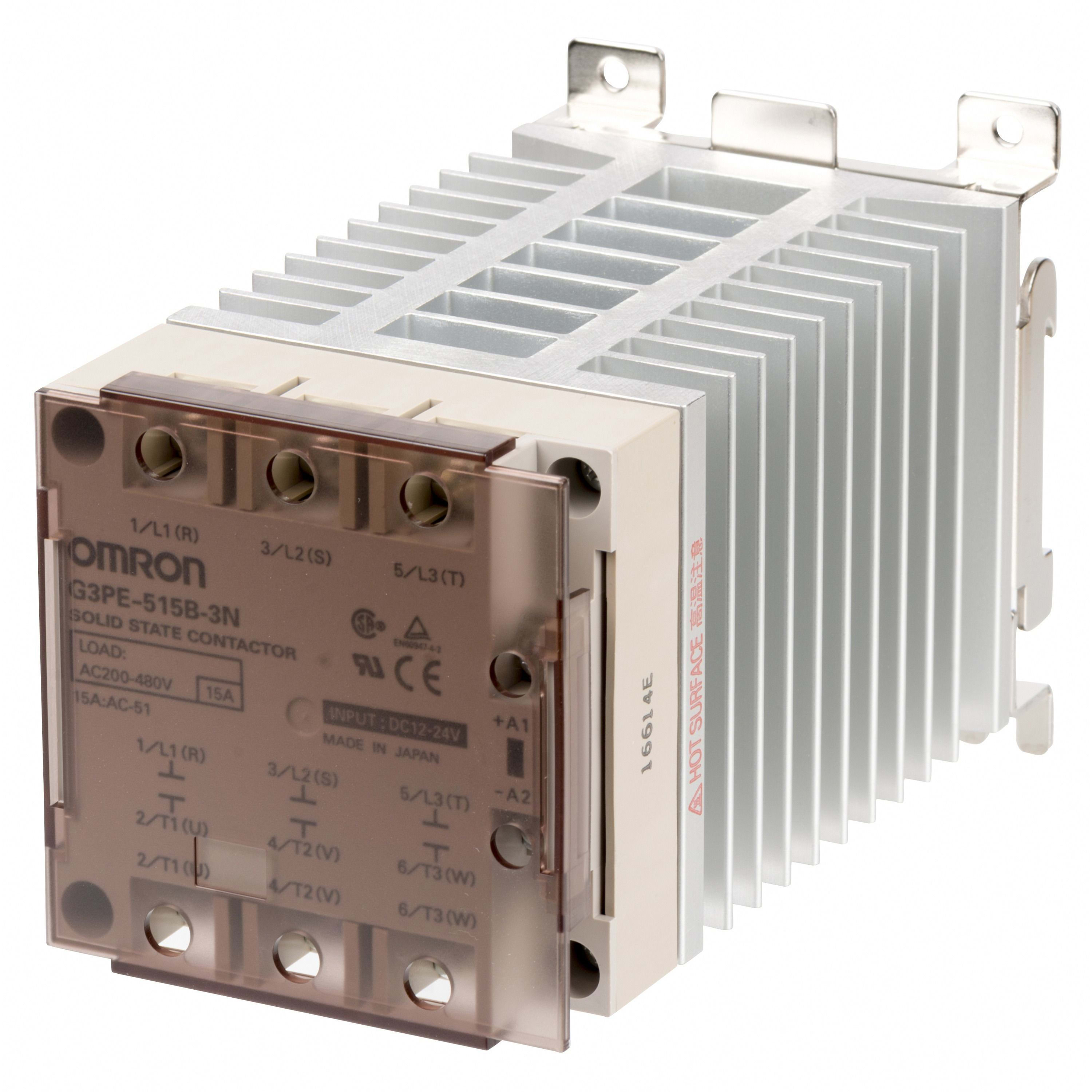 OMRON - Solid state relay, 2-pole, DIN-track mou - G3PE-515B-2N 12-24VDC