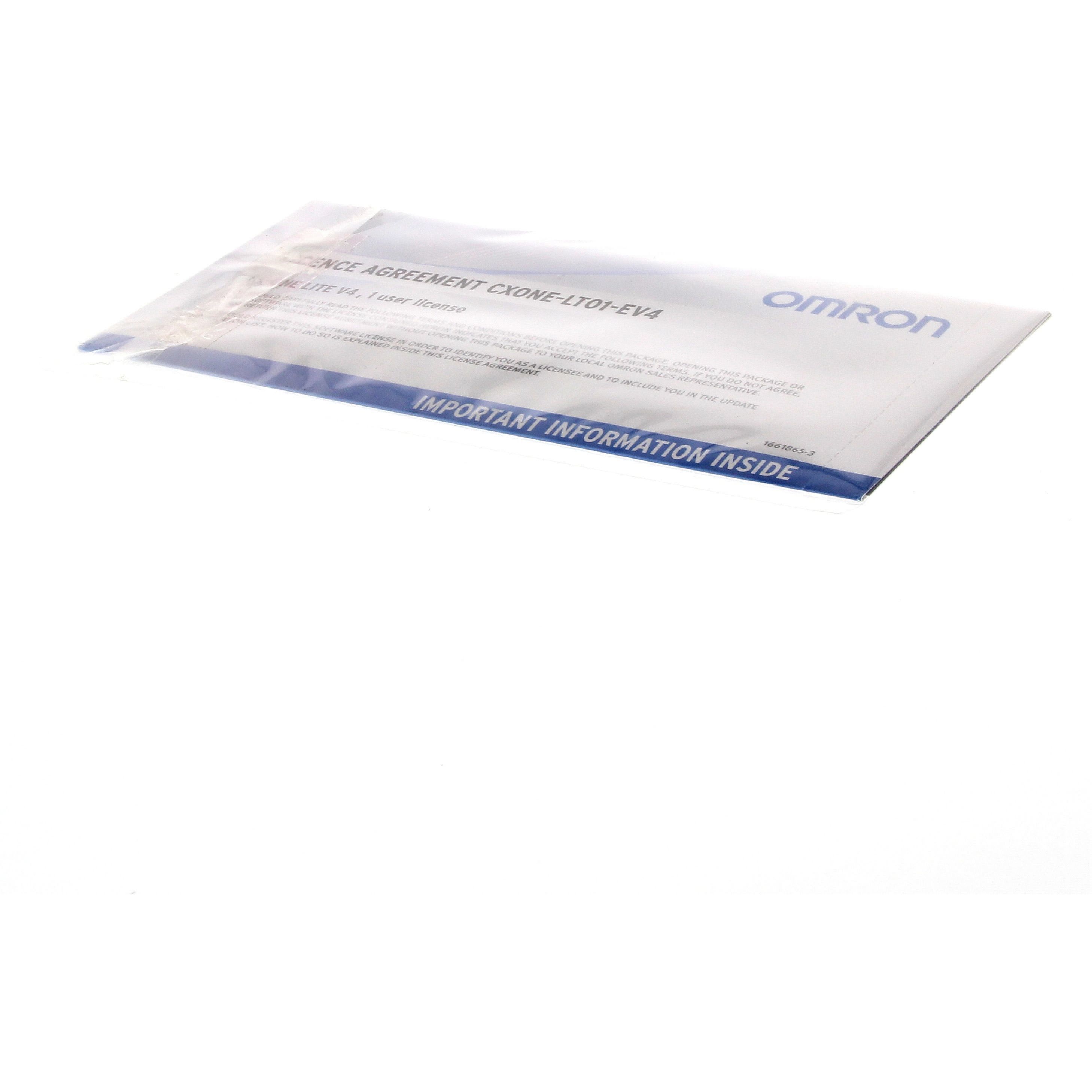 OMRON - CX-One Lite v4.x software, for Windows 2 - CXONE-LT01-EV4