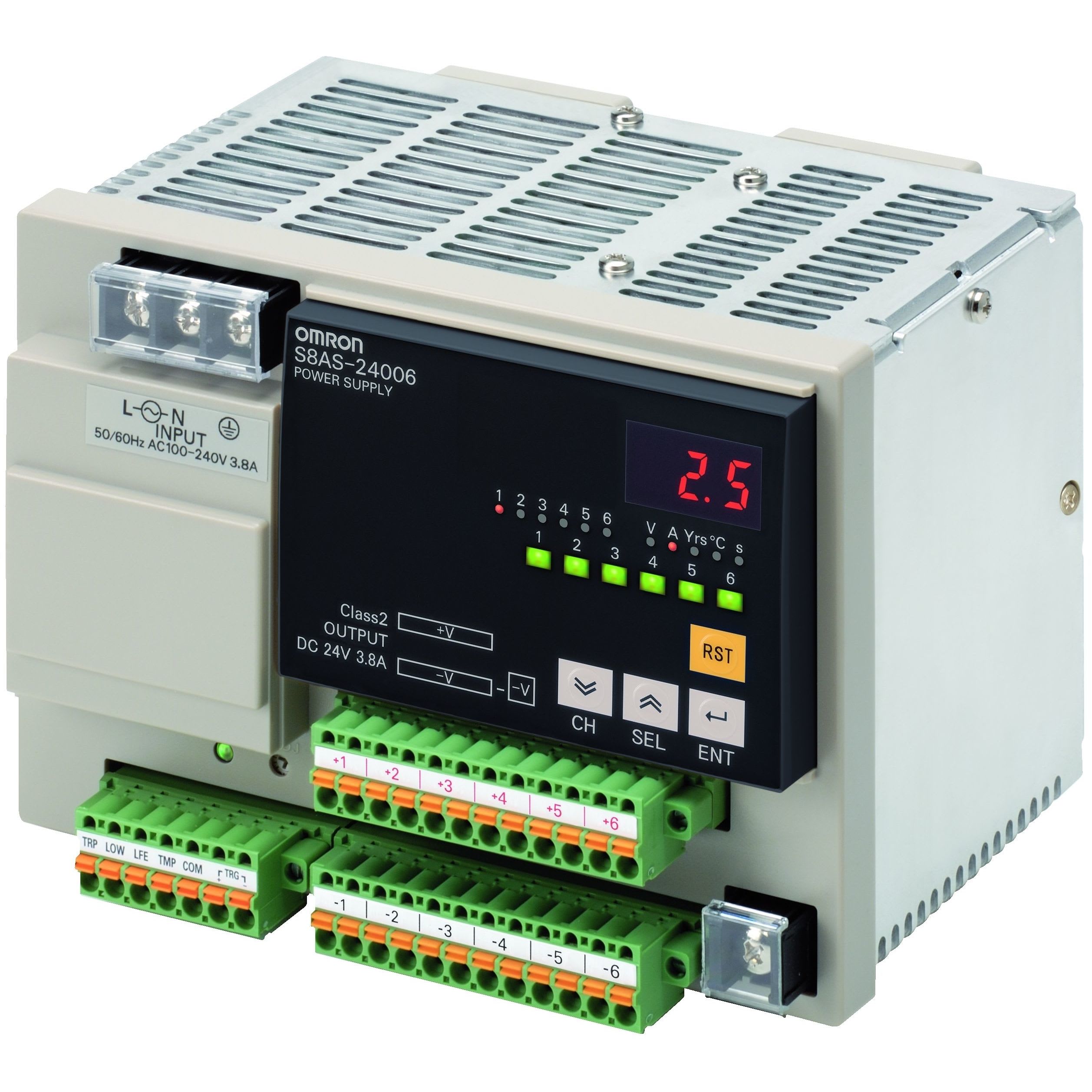 OMRON - Power supply, 240W, 24VDC, 6 branch outp - S8AS-24006