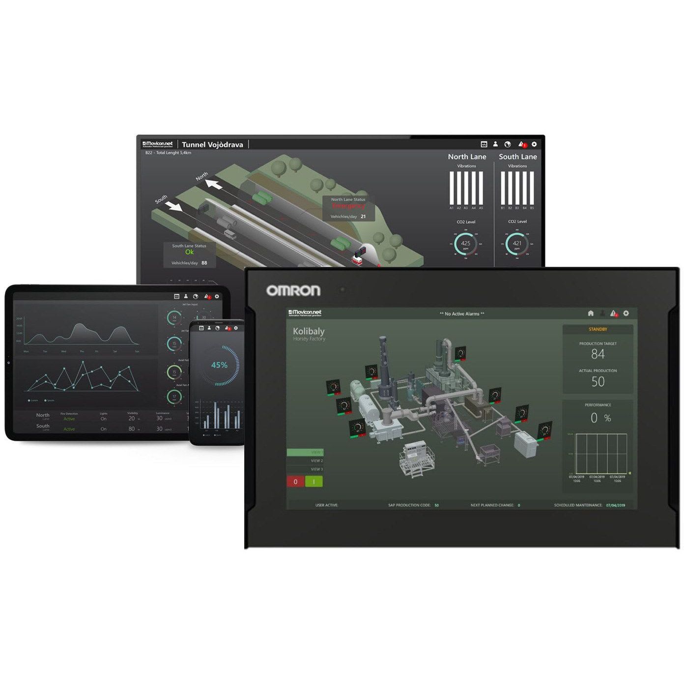 OMRON - Movicon Next V4 SCADA Editor, 1 License - DEV4