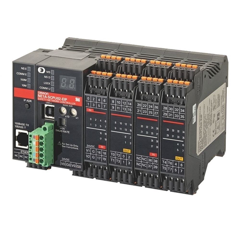 OMRON - Safety network controller, 40 x PNP inpu - NE1A-SCPU02-EIP VER1.0