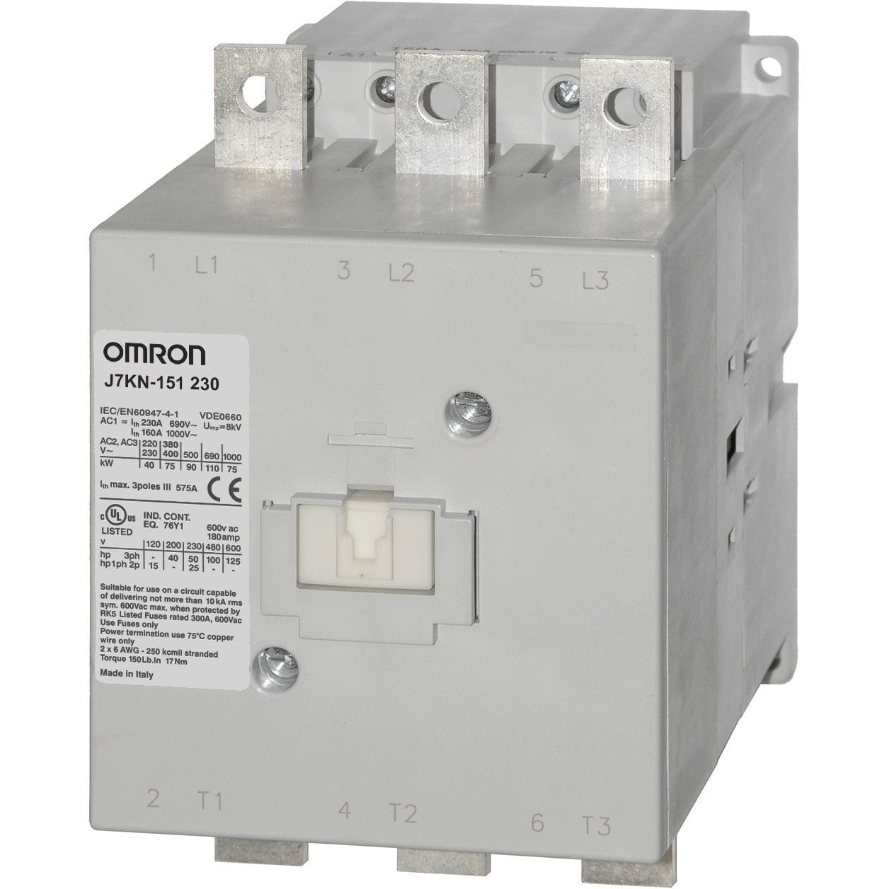 OMRON - Contactor, 3-pole, 150 A/75 kW AC3 (230 - J7KN-151 230