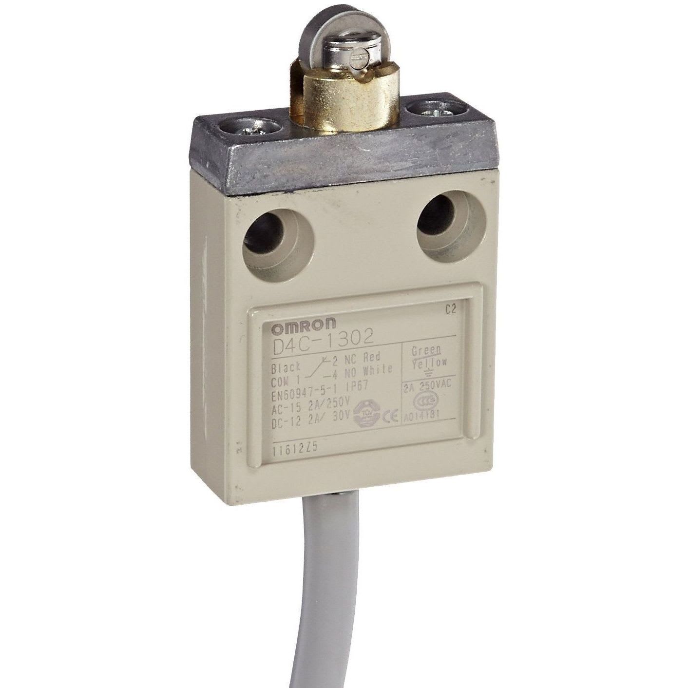 OMRON - Compact enclosed limit switch, roller pl - D4C-1302
