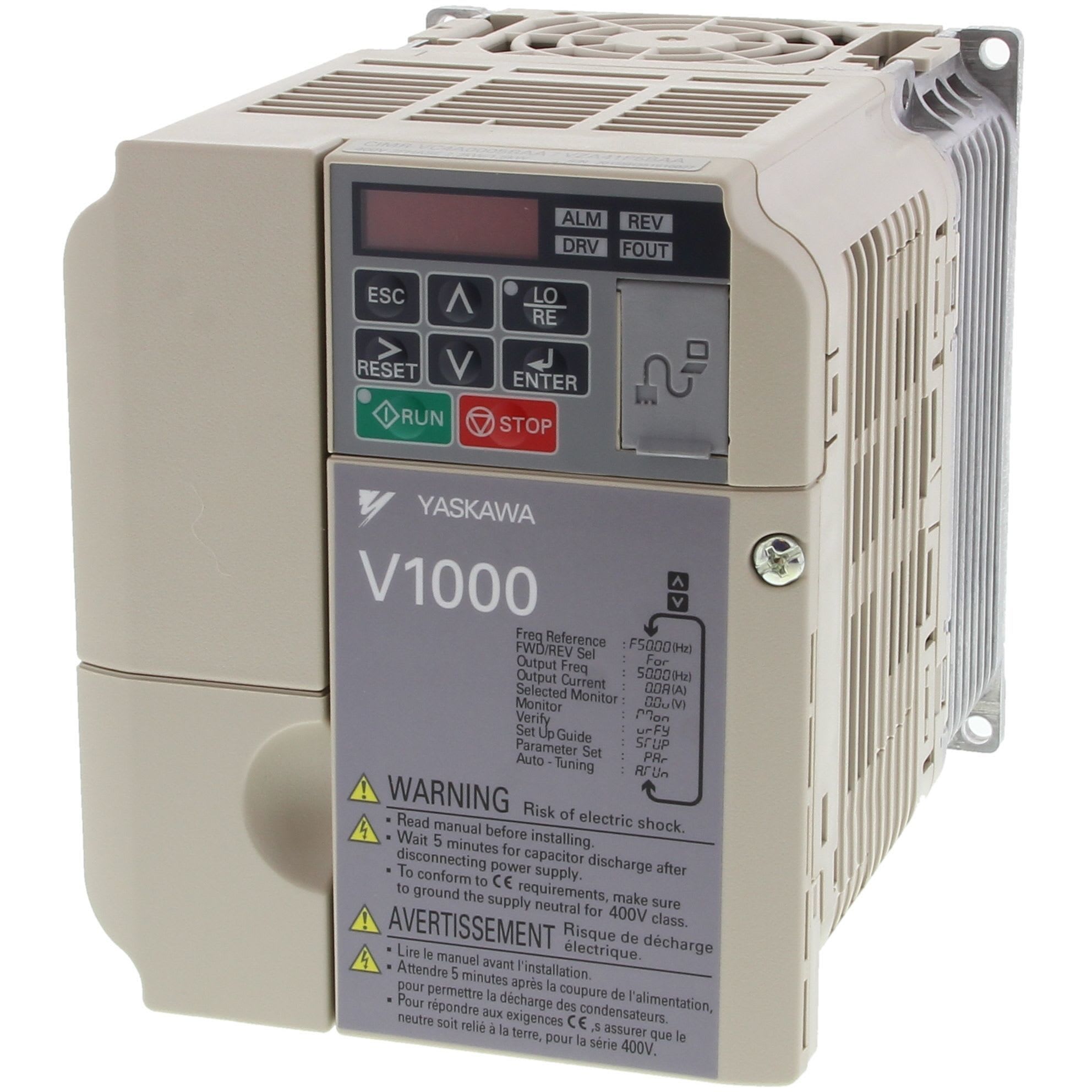 OMRON - V1000 inverter, 1~ 200 VAC, 1.1 kW, 5.0 - VZAB0P7BAA