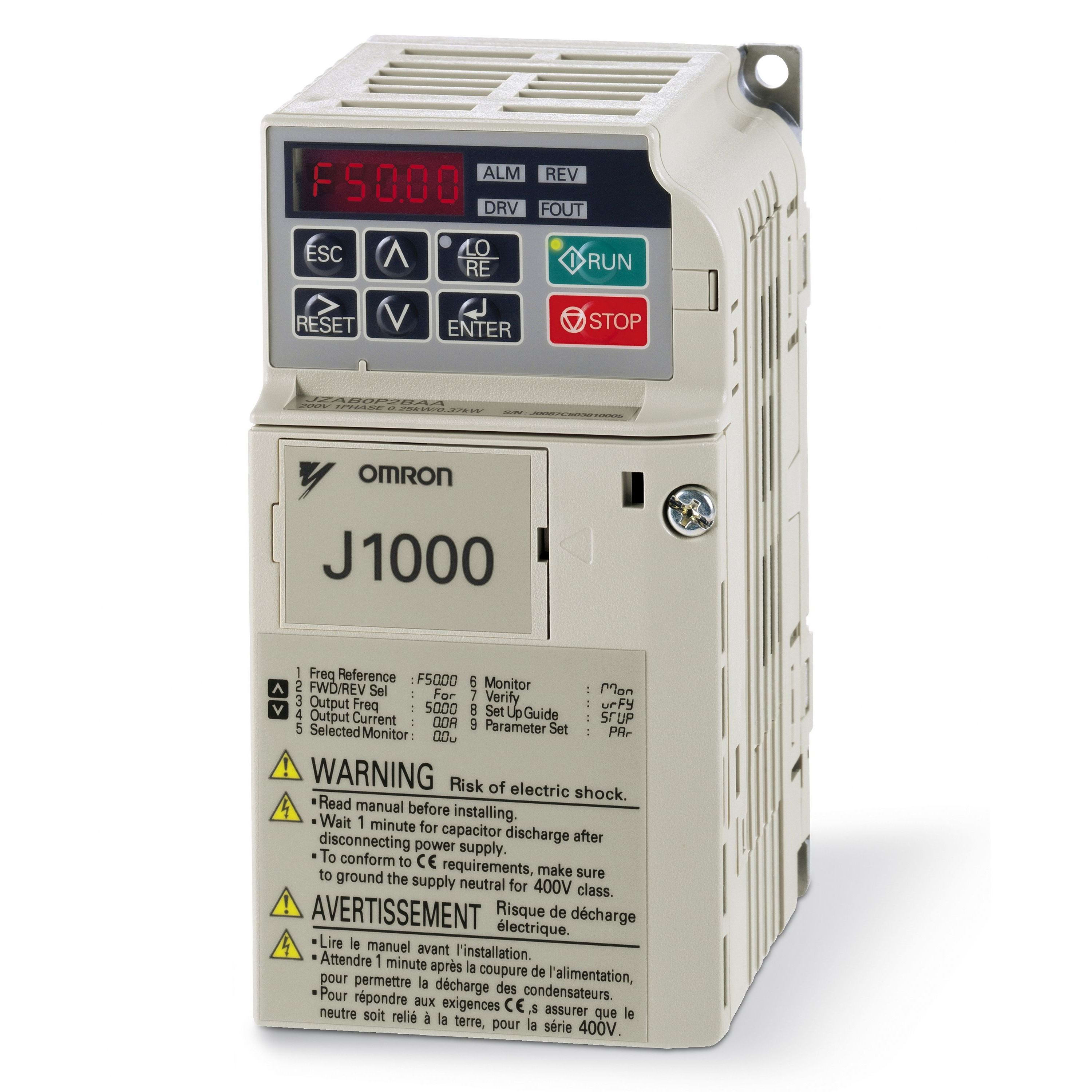 OMRON - Inverter drive, 0.1kW, 0.8A, 240 VAC, si - JZAB0P1BAA