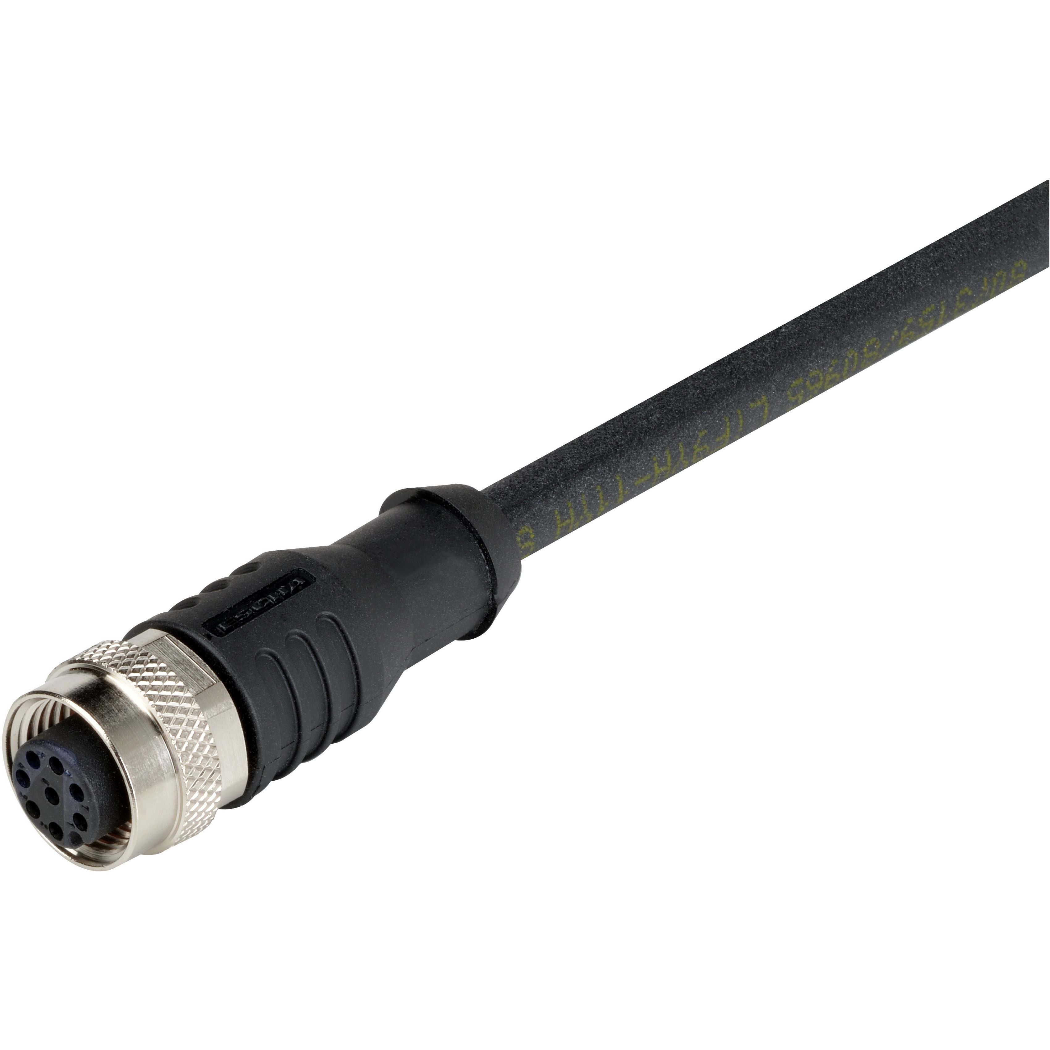 OMRON - Female cable connector for D41L, straigh - D41L-8P5-CFM12-910M