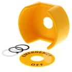 OMRON - E-stop shroud, EMERGENCY OFF legend incl - A22Z-EG1