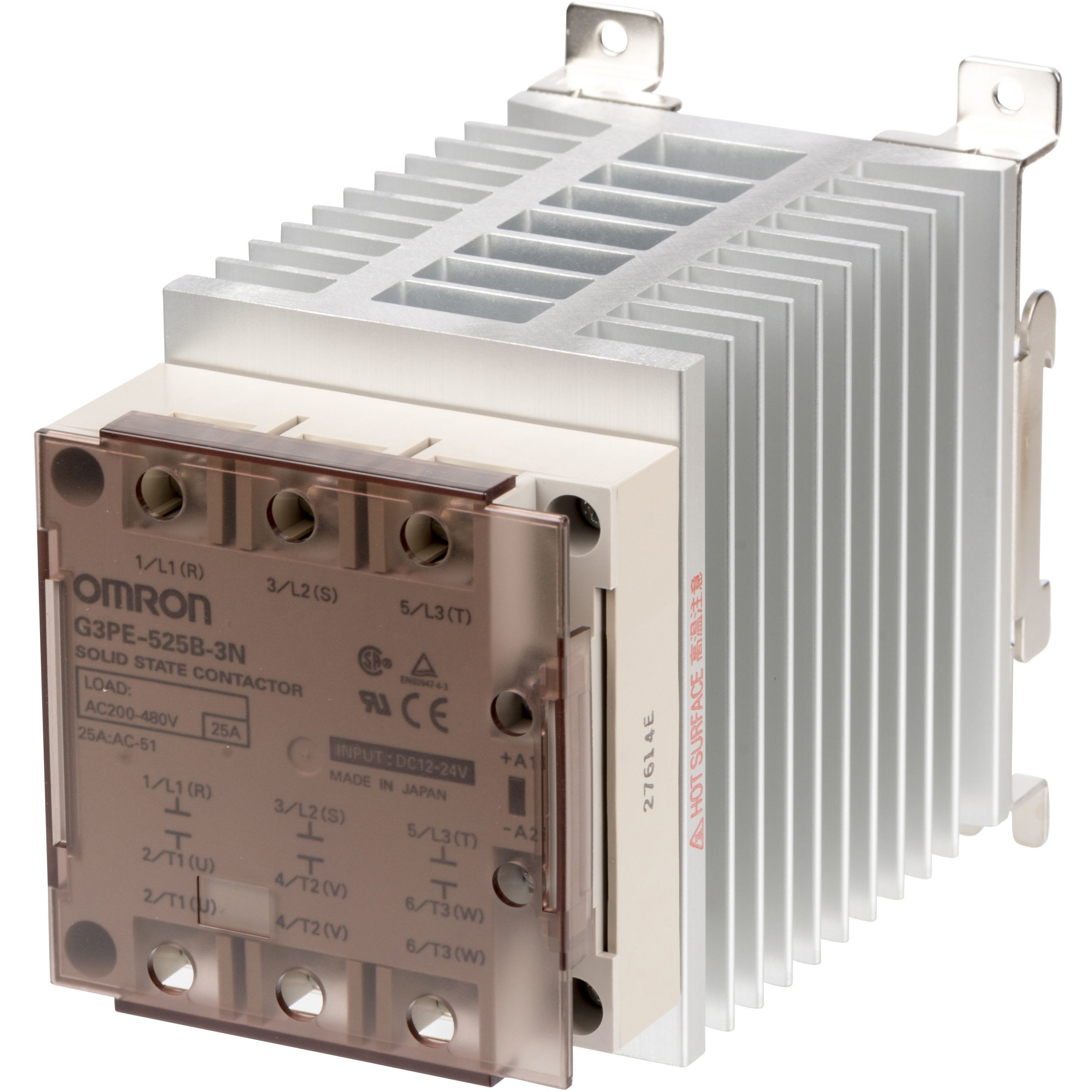 OMRON - Solid-State relay, 3-pole, DIN-track mou - G3PE-225B-3N 12-24VDC
