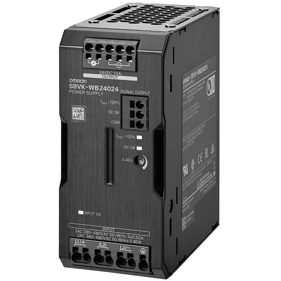 OMRON - 3-phase power supply, 400 VAC, 240 W, 24 - S8VK-WB24024