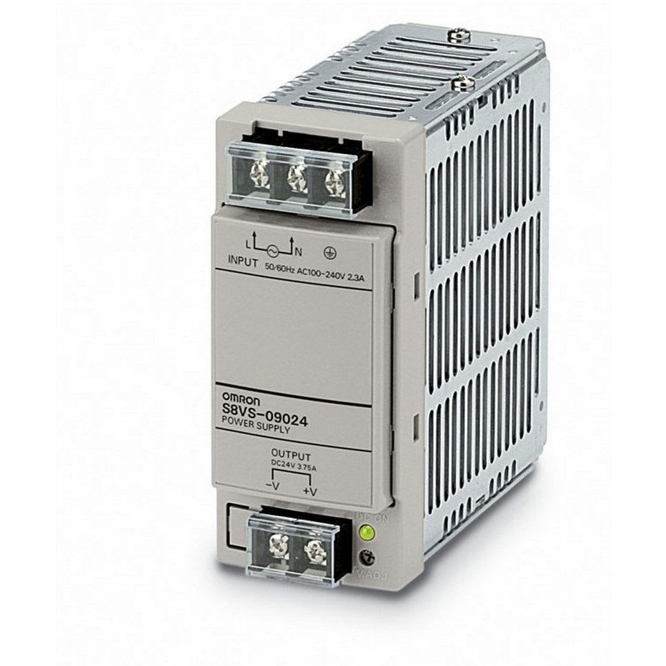 OMRON - Power supply, 90W, 100-240 VAC input, 24 - S8VS-09024