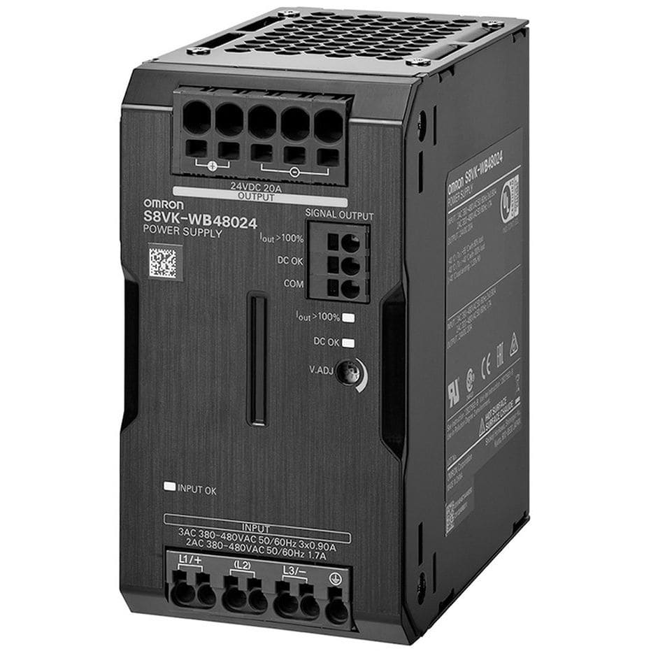 OMRON - 3-phase power supply, 400 VAC, 480 W, 24 - S8VK-WB48024