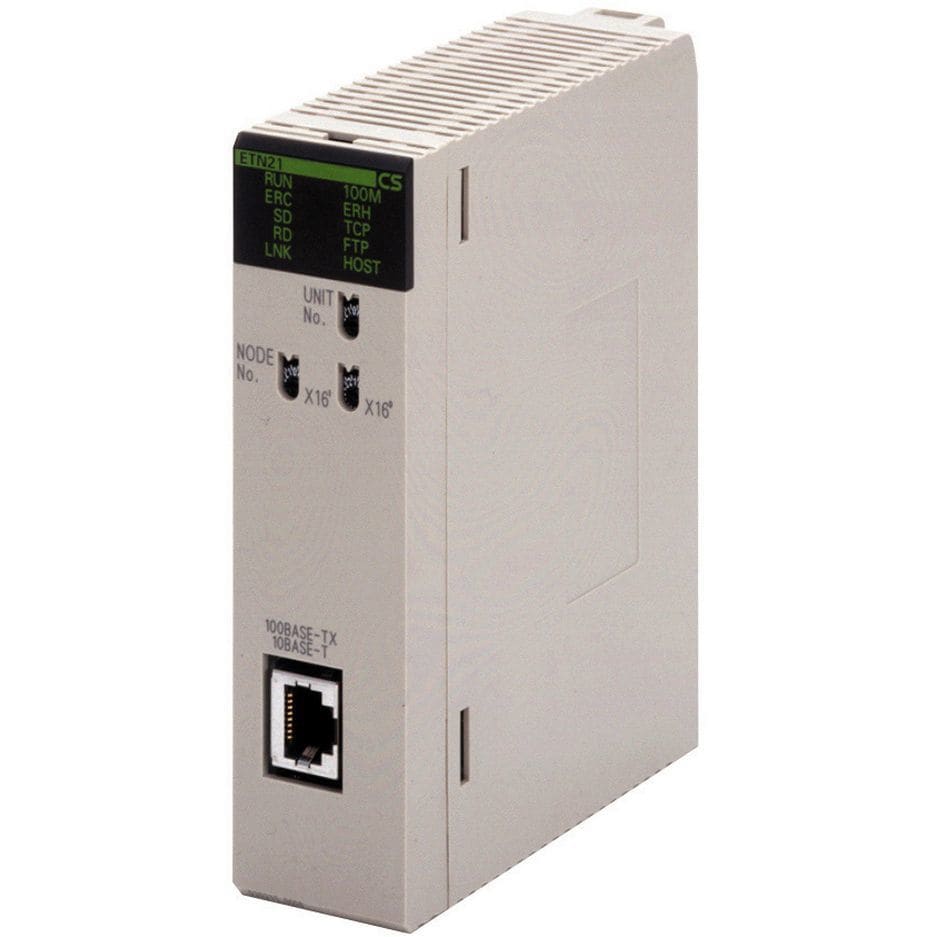 OMRON - Ethernet unit for CS-series, 100Base-TX - CS1W-ETN21