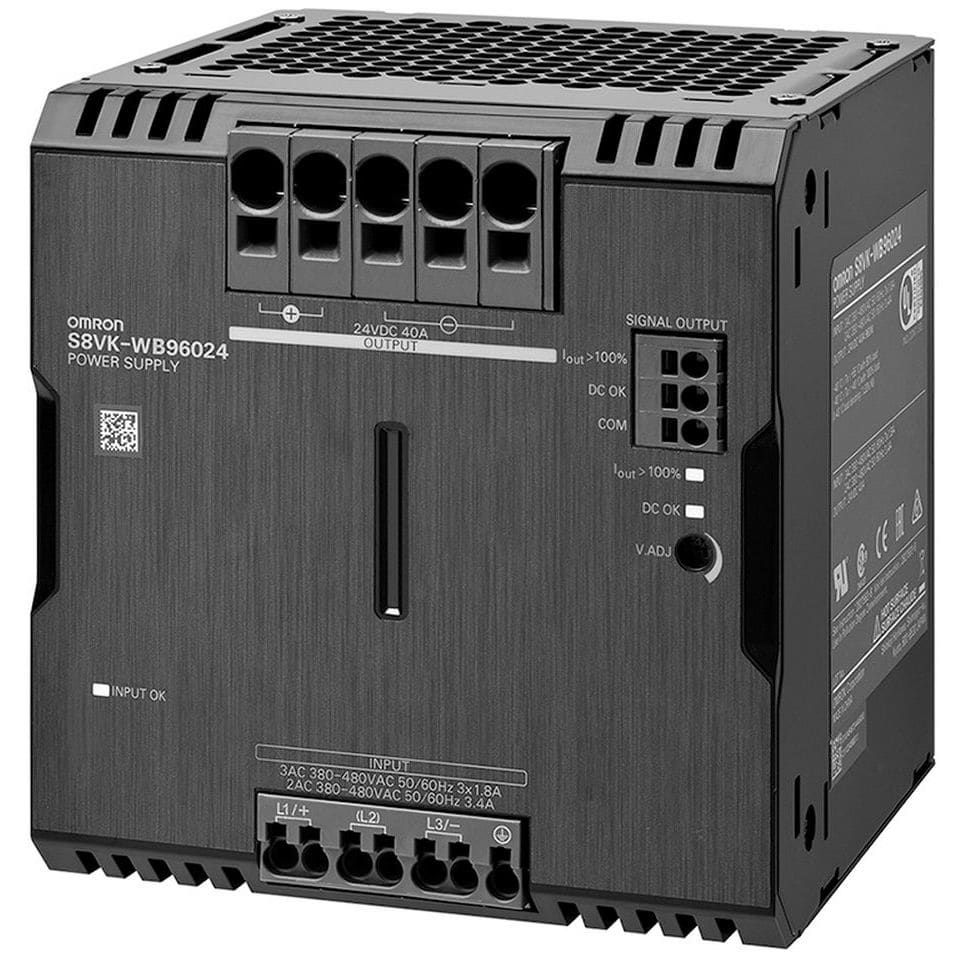 OMRON - 3-phase power supply, 400 VAC, 960 W, 24 - S8VK-WB96024