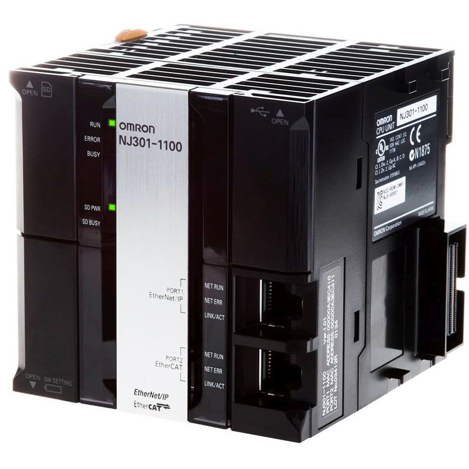 OMRON - Sysmac NJ3 CPU, 5 MB memory, built-in Et - NJ301-1100