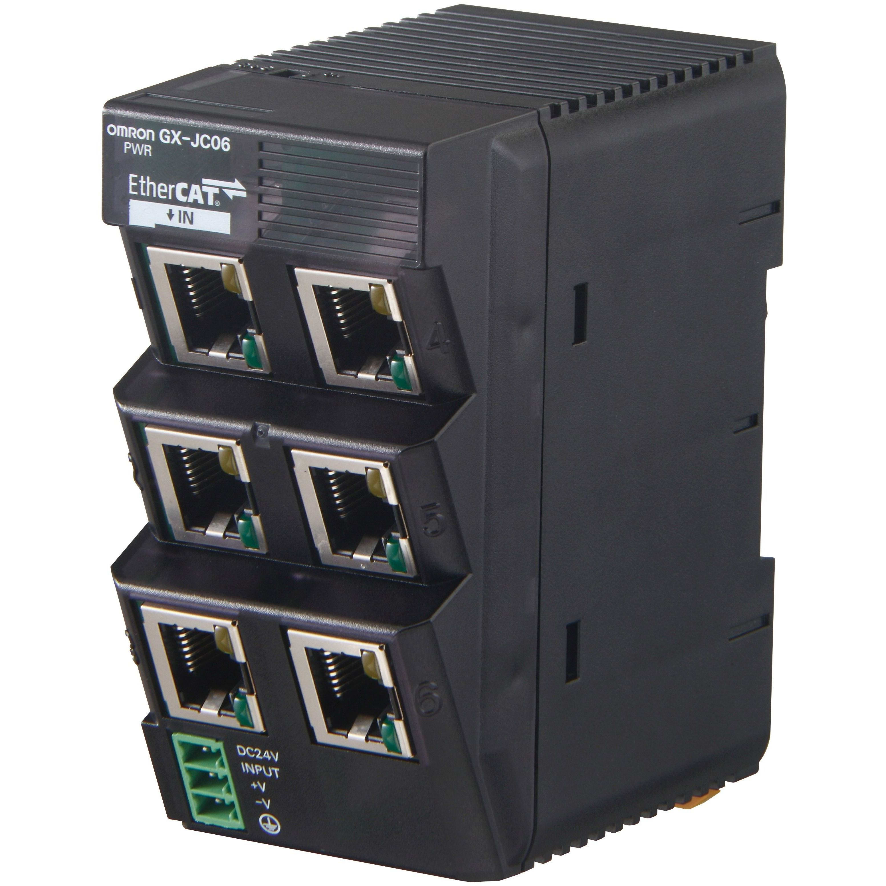OMRON - 6-port EtherCAT Junction module, 24 VDC - GX-JC06