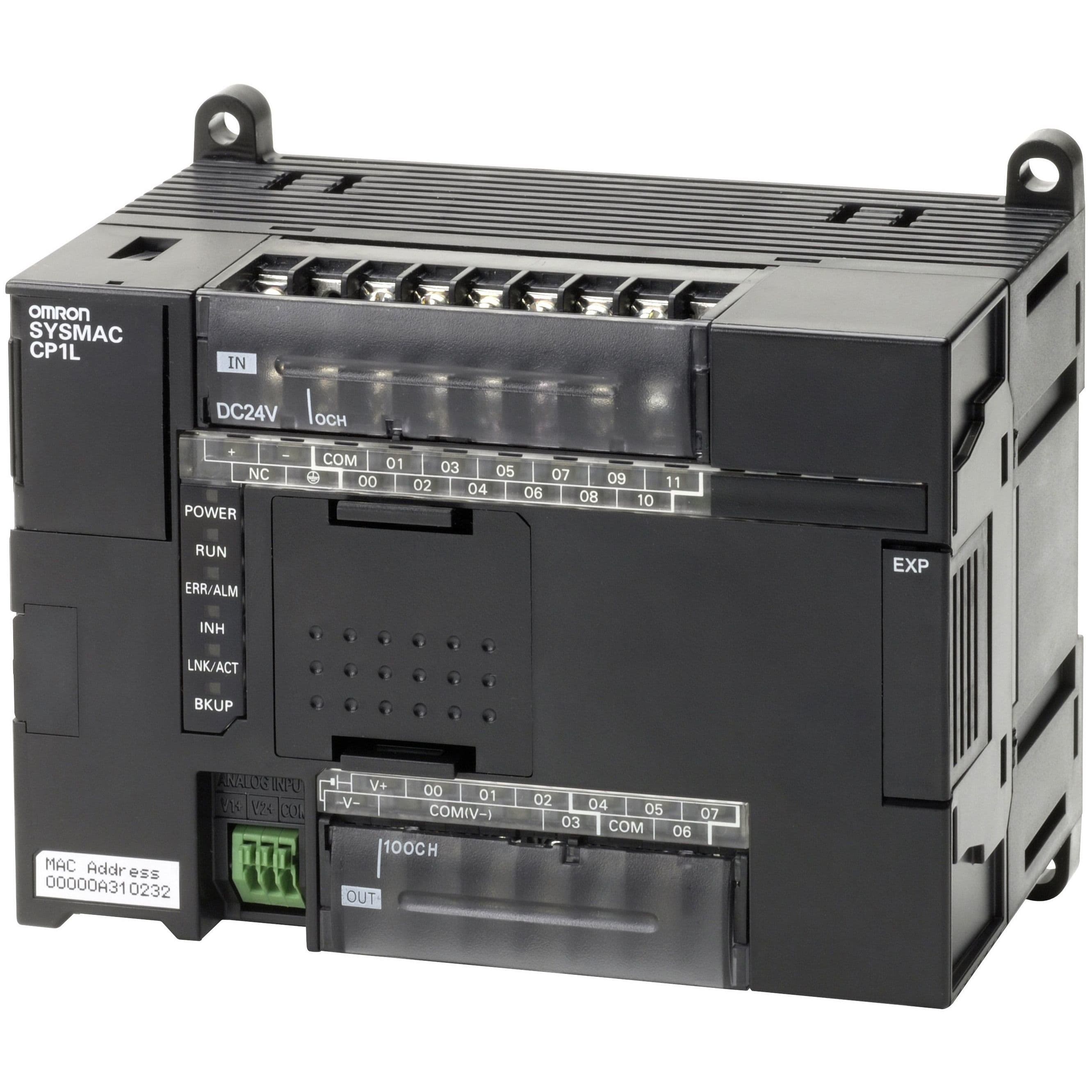 OMRON - PLC, 24 VDC supply, 12 x 24 VDC inputs, - CP1L-EL20DT-D