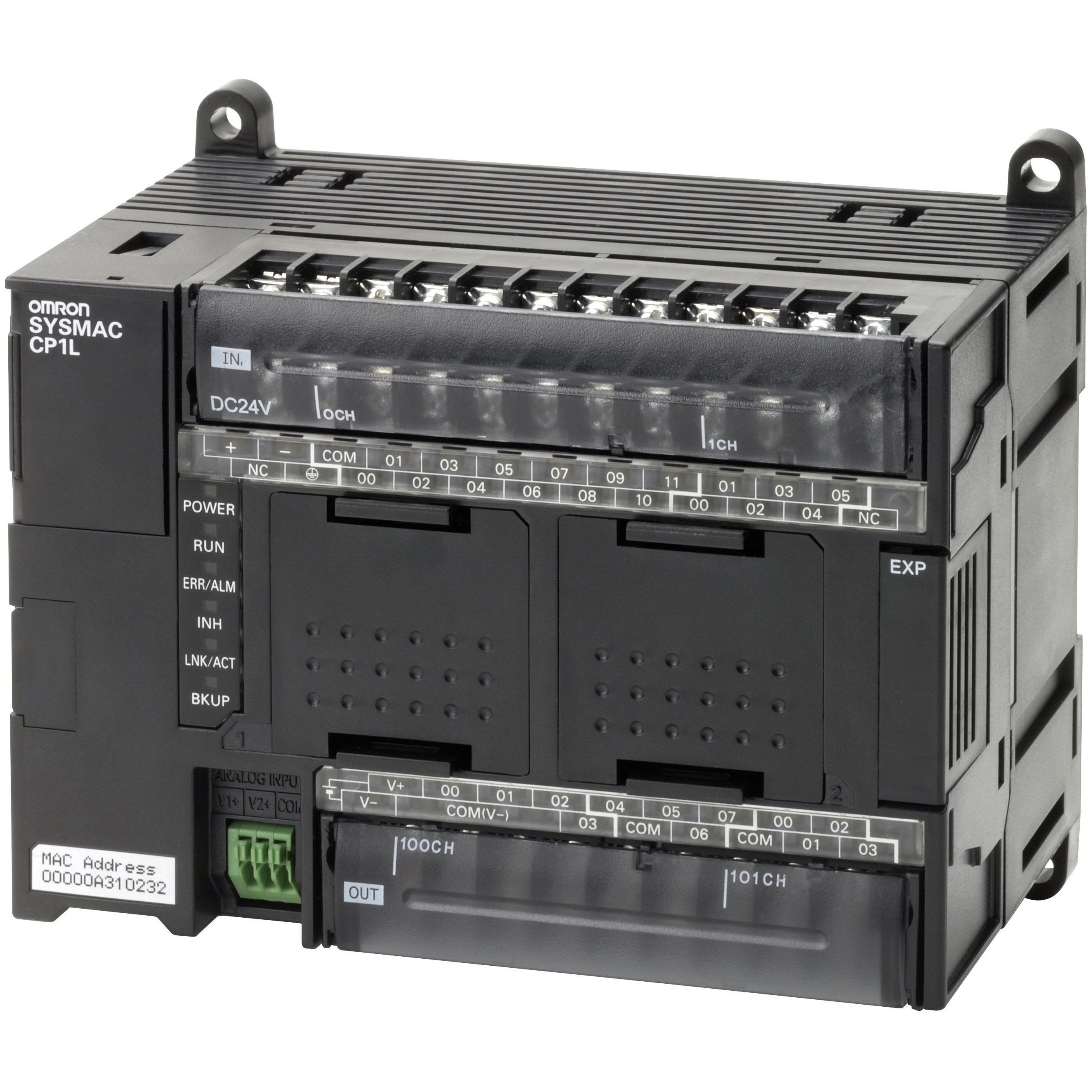 OMRON - PLC, 24 VDC supply, 18 x 24 VDC inputs, - CP1L-EM30DR-D