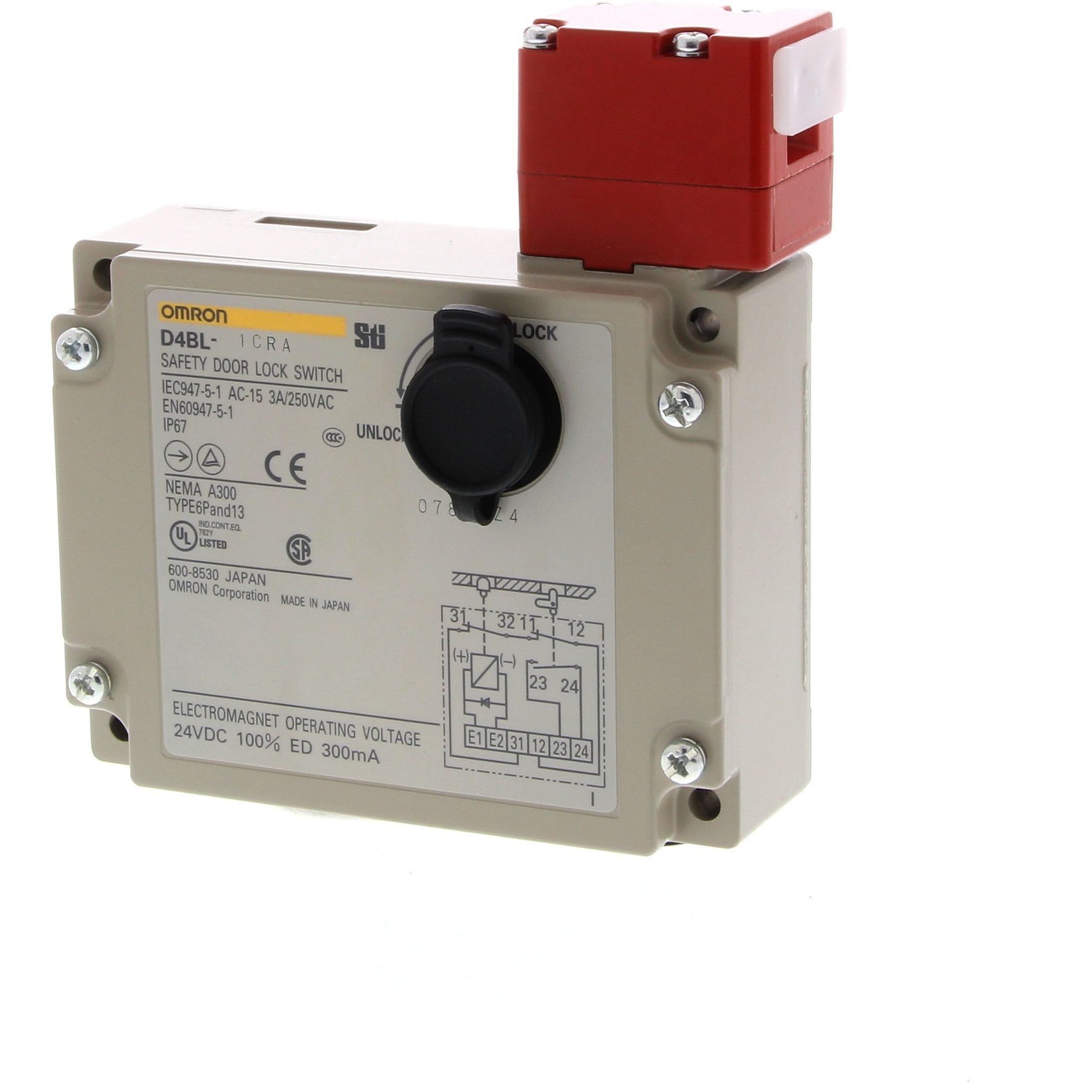 OMRON - Safety door-lock switch, mechanical lock - D4BL-2CRA
