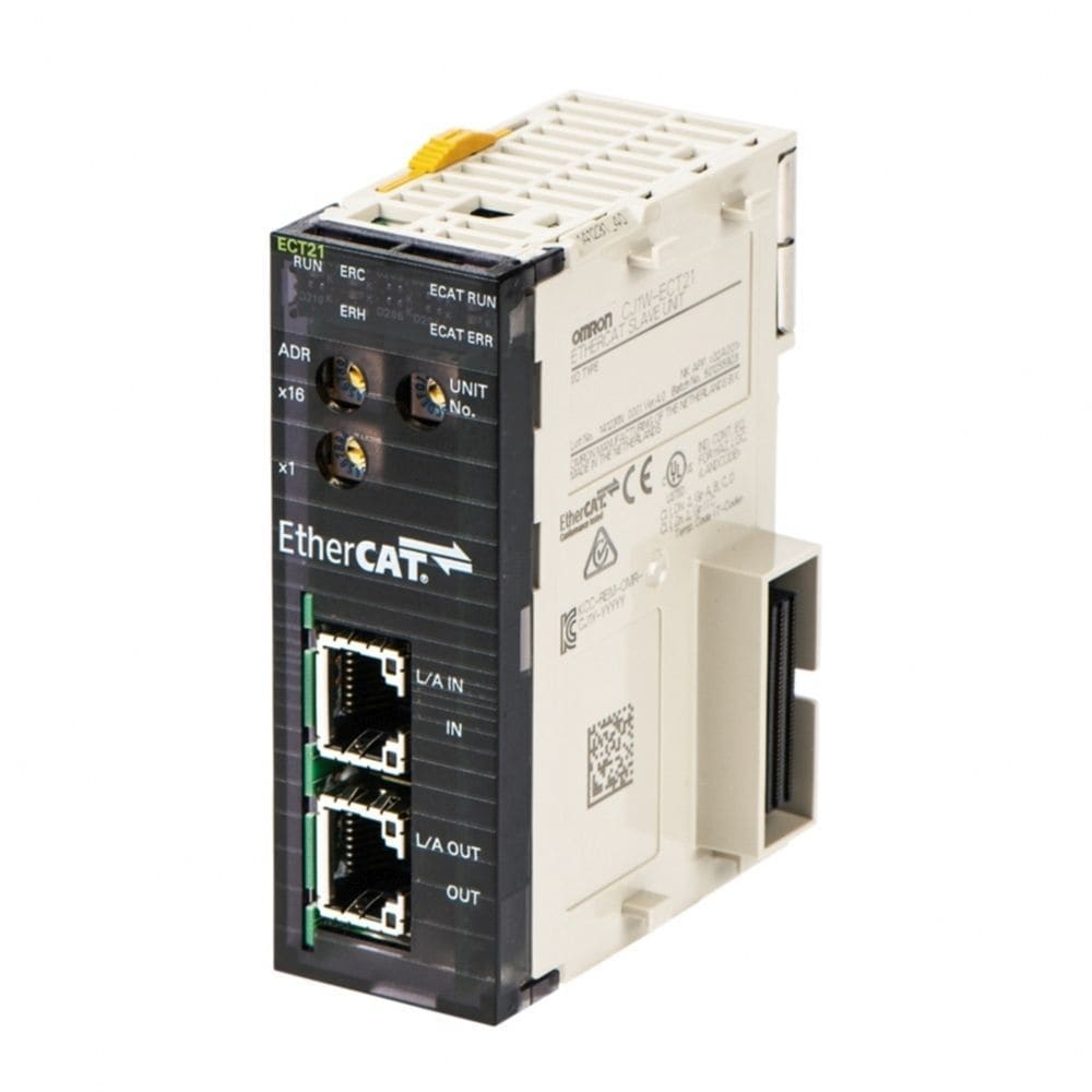 OMRON - EtherCAT Slave Unit, 2 x RJ45 socket - CJ1W-ECT21