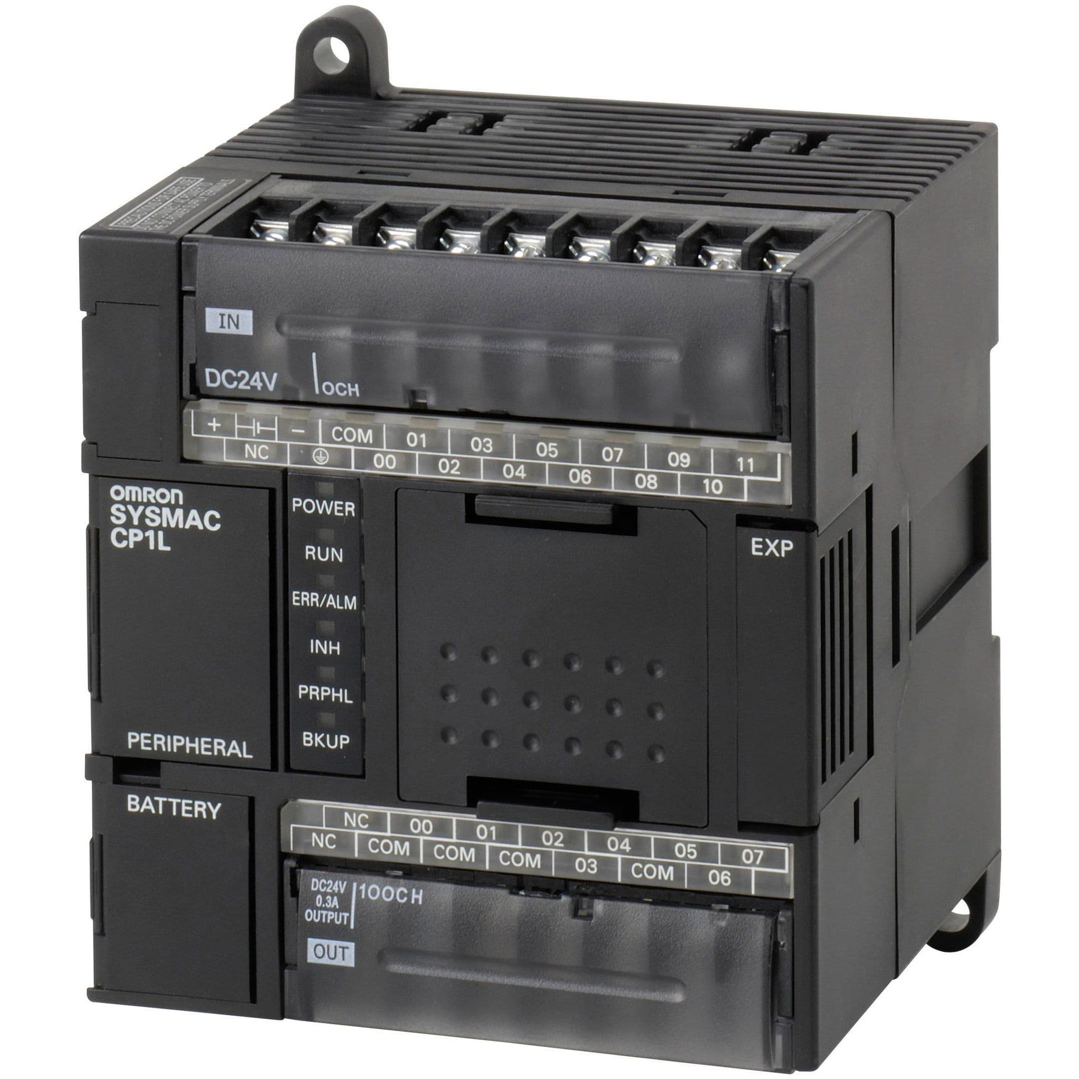 OMRON - PLC, 100-240 VAC supply, 8 x 24 VDC inpu - CP1L-J14DR-A