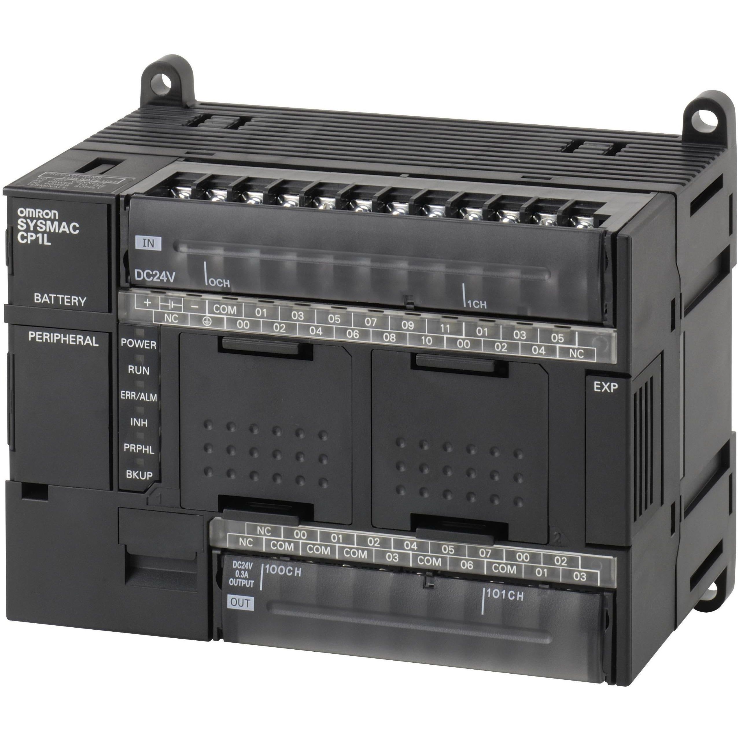 OMRON - PLC, 24 VDC supply, 18 x 24 VDC inputs, - CP1L-M30DR-D