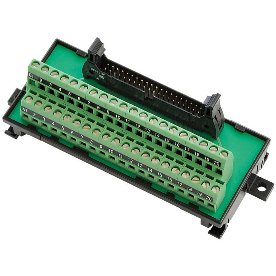 OMRON - DIN-rail mounting terminal block, MIL40 - XW2R-E40G-T