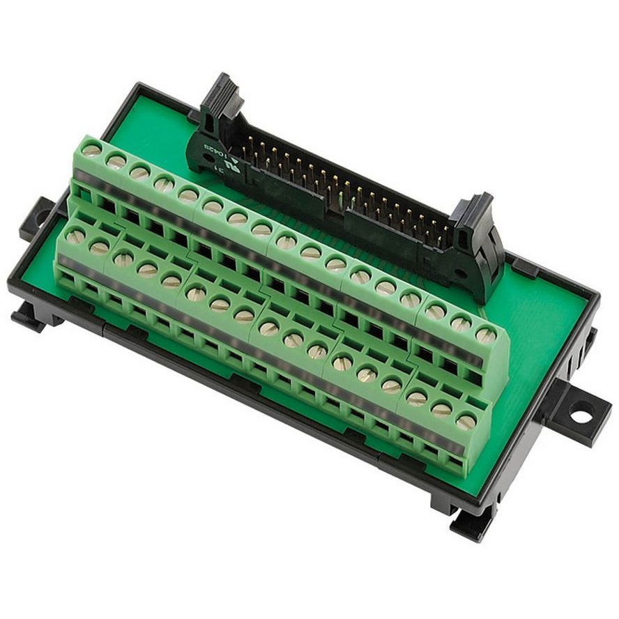 OMRON - DIN-rail mounting terminal block, MIL40 - XW2R-E34G-C2