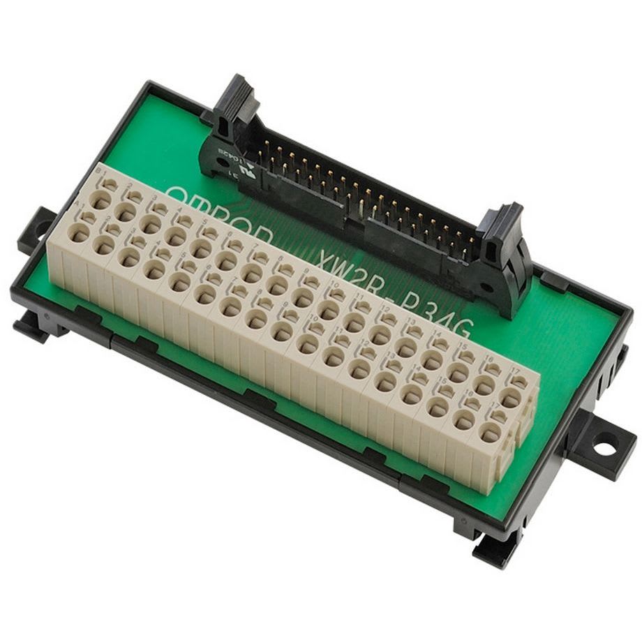 OMRON - DIN-rail mounting terminal block, MIL40 - XW2R-P34G-C4
