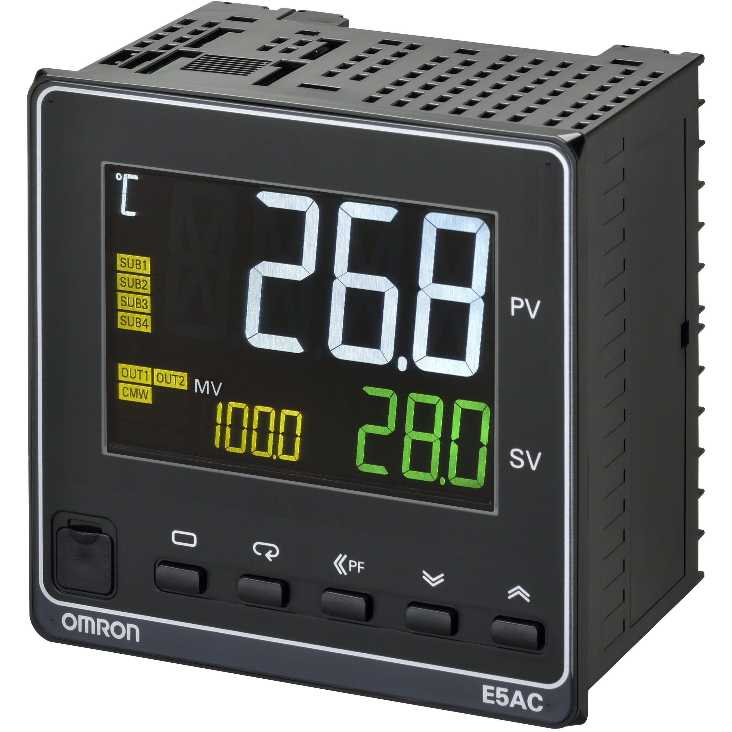 OMRON - Temp. controller, PRO, 1/4 DIN (96x96 mm - E5AC-RX4A5M-010