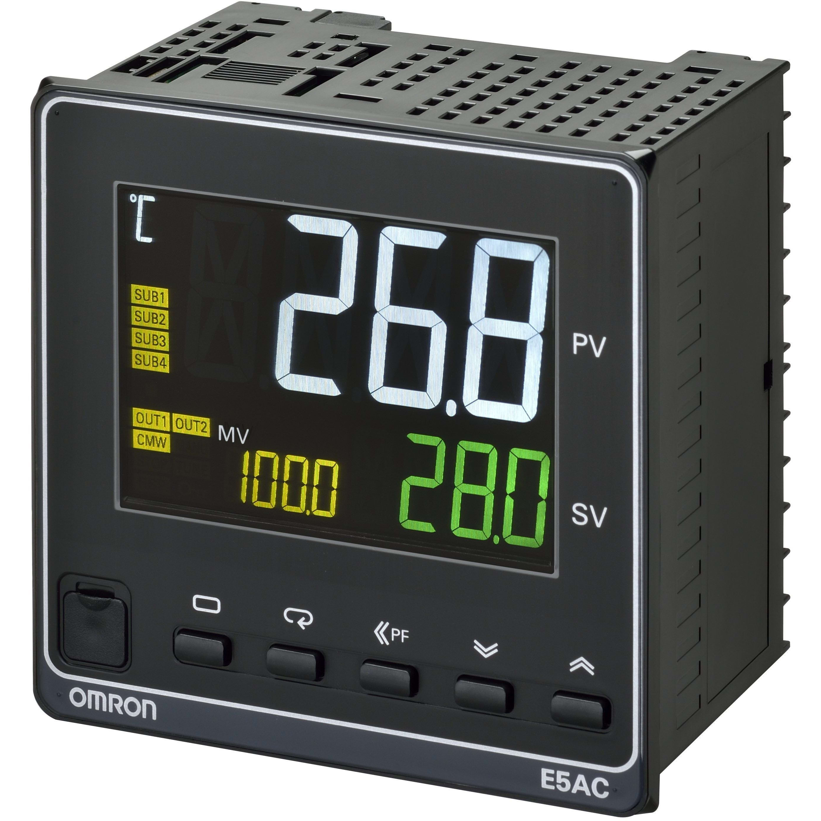 OMRON - Temp. controller, PRO, 1/4 DIN (96x96 mm - E5AC-RX4A5M-010