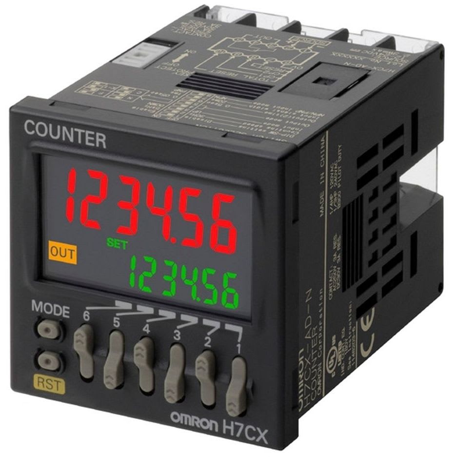 OMRON - Counter, DIN48x48mm, IP66, 6 preset & 6 - H7CX-AUSD1-N