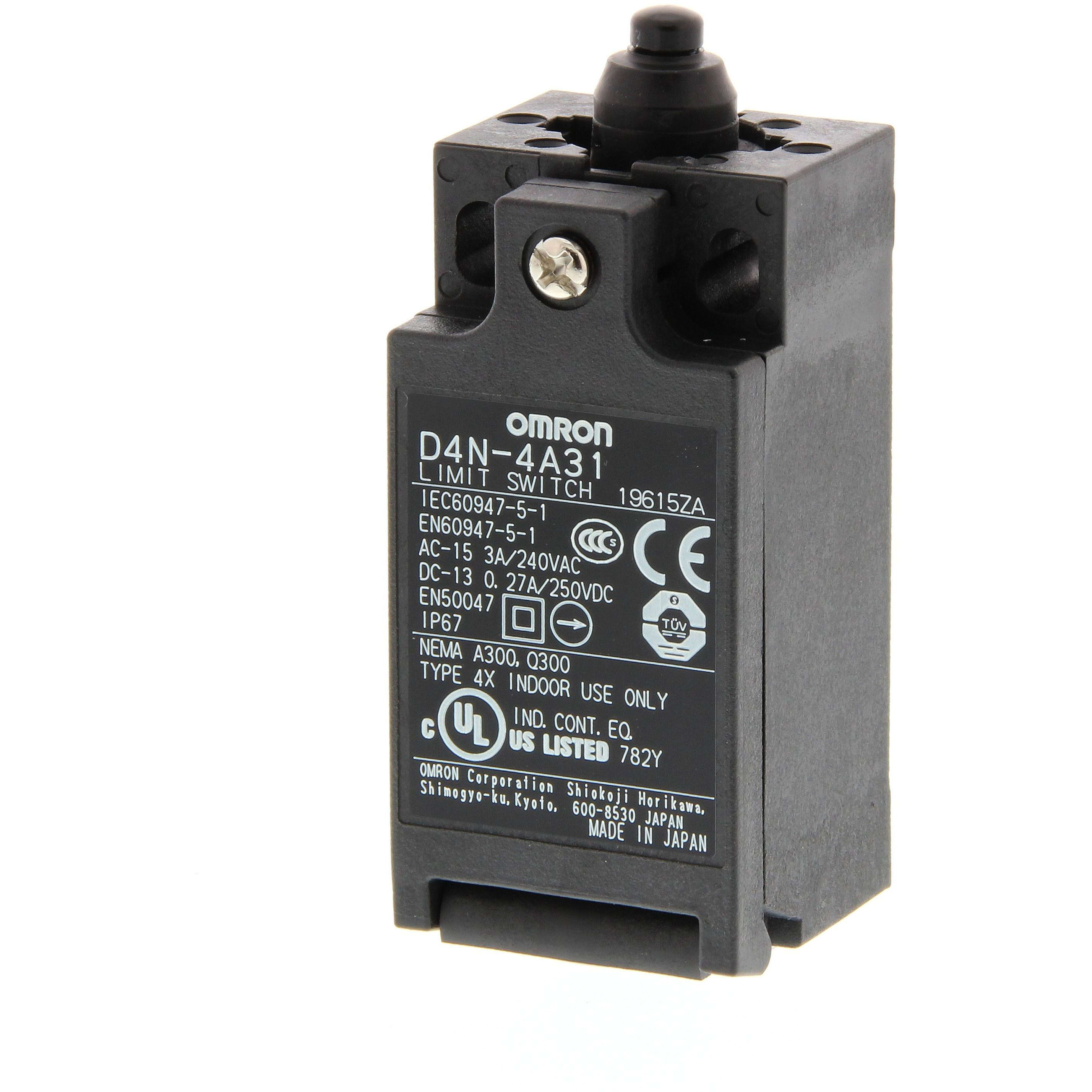 OMRON - Limit switch, Top plunger, 1NC/1NO (slow - D4N-1A31