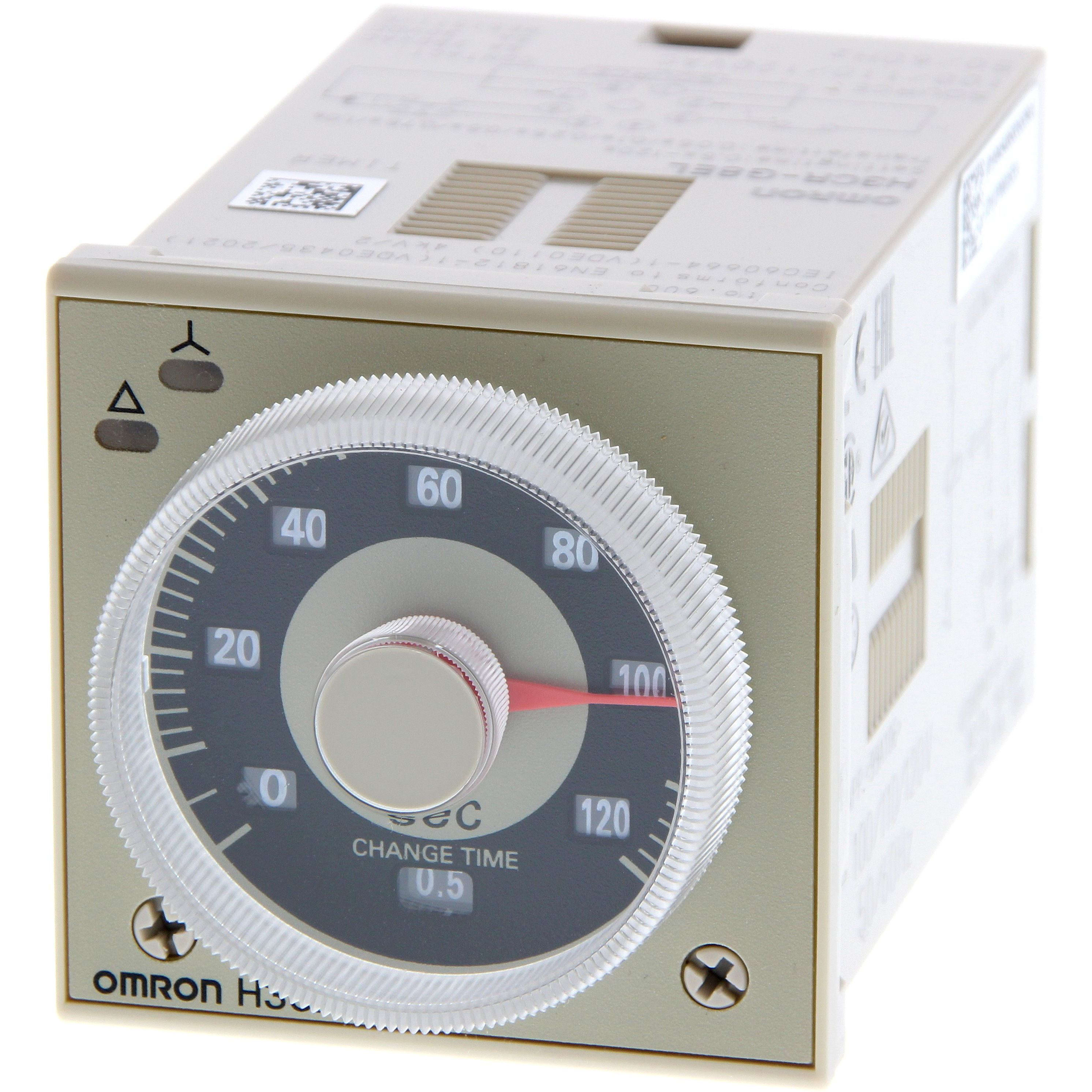 OMRON - Timer, plug-in, 8-pin, 1/16DIN (48 x 48 - H3CR-G8EL 100-120VAC