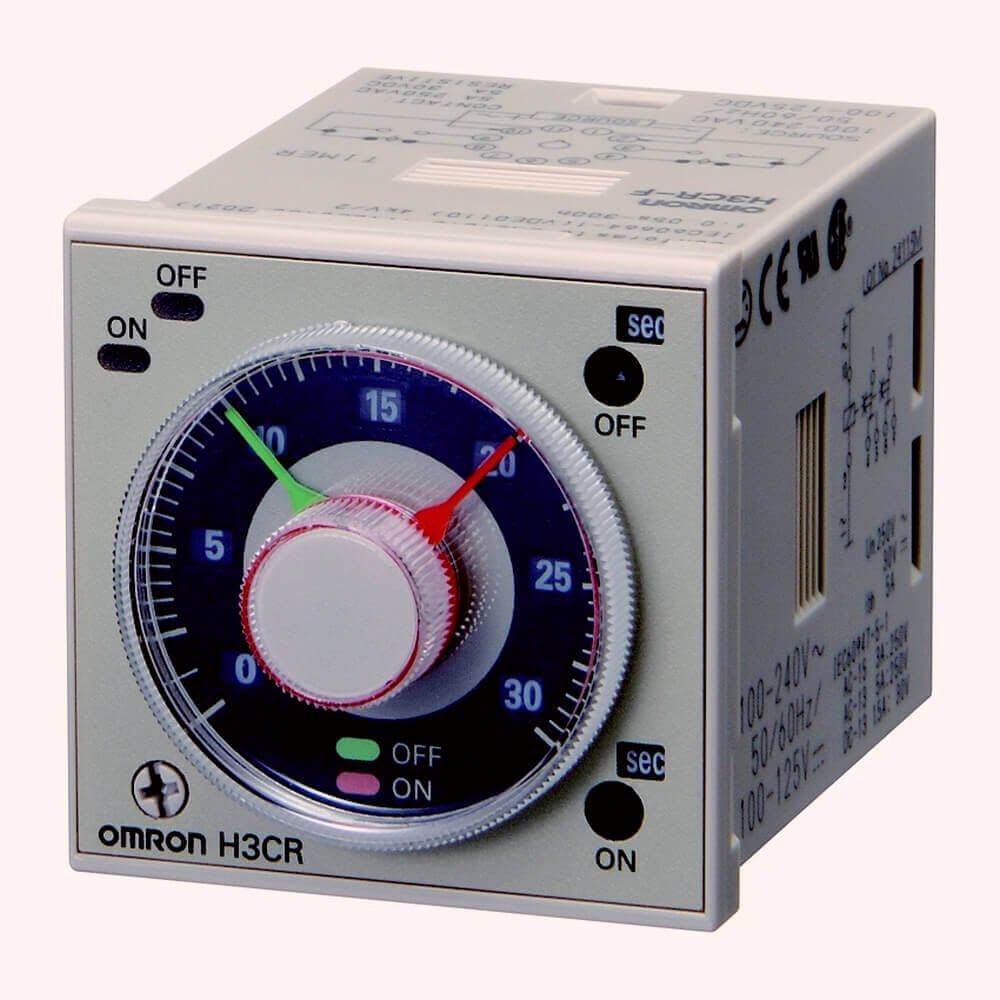 OMRON - Timer, plug-in, 11-pin, 1/16DIN (48 x 48 - H3CR-F 100-240VAC/100-125VDC