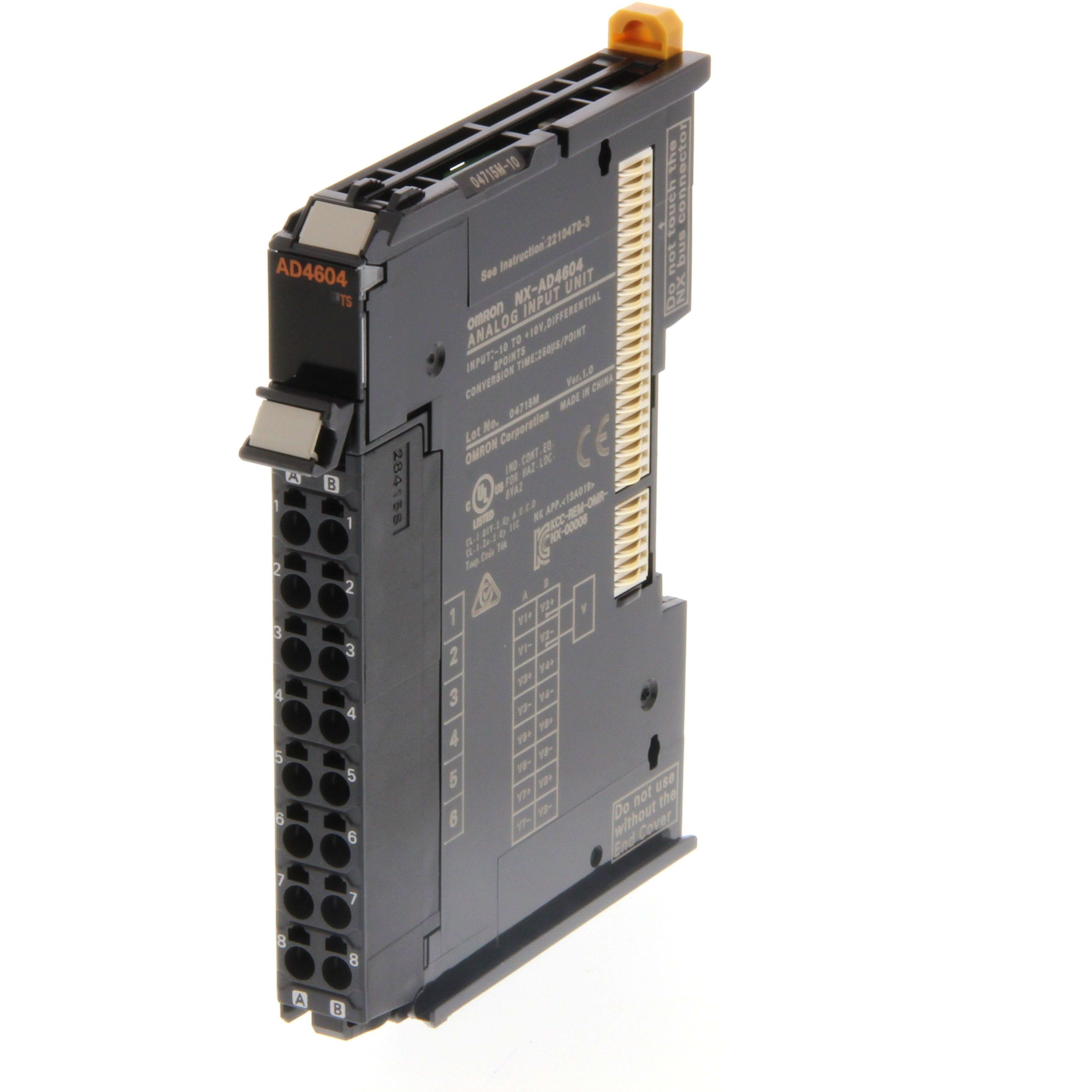 OMRON - 8 Analog Inputs, -10 to +10 V differenti - NX-AD4604