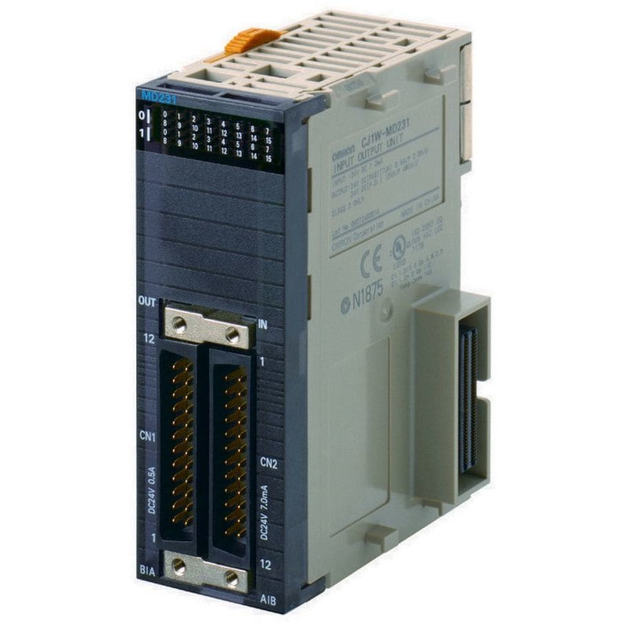 OMRON - Digital I/O unit, 16 x 24 VDC inputs, 16 - CJ1W-MD231