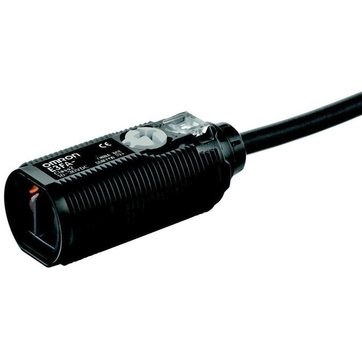 OMRON - Photoelectric sensor, M18 threaded barre - E3FA-DP15 2M