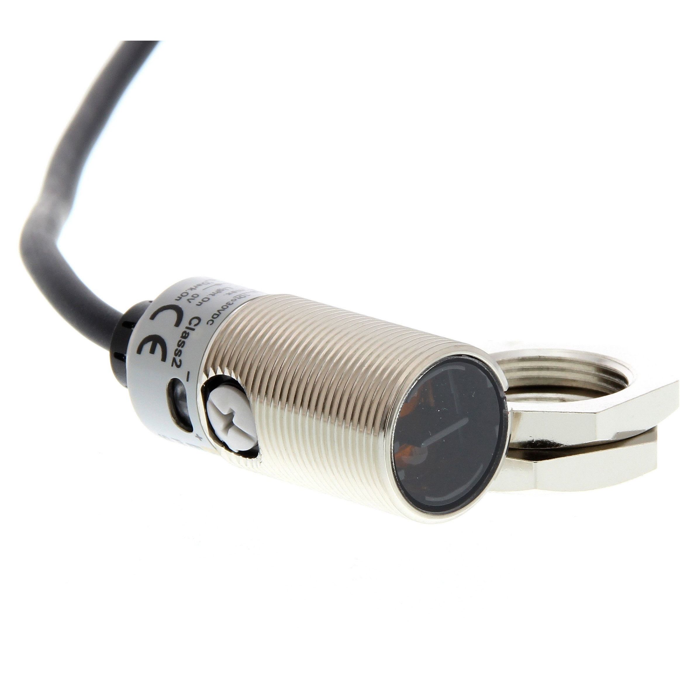 OMRON - Photoelectric sensor, M18 threaded barre - E3FB-DP12-F2 2M
