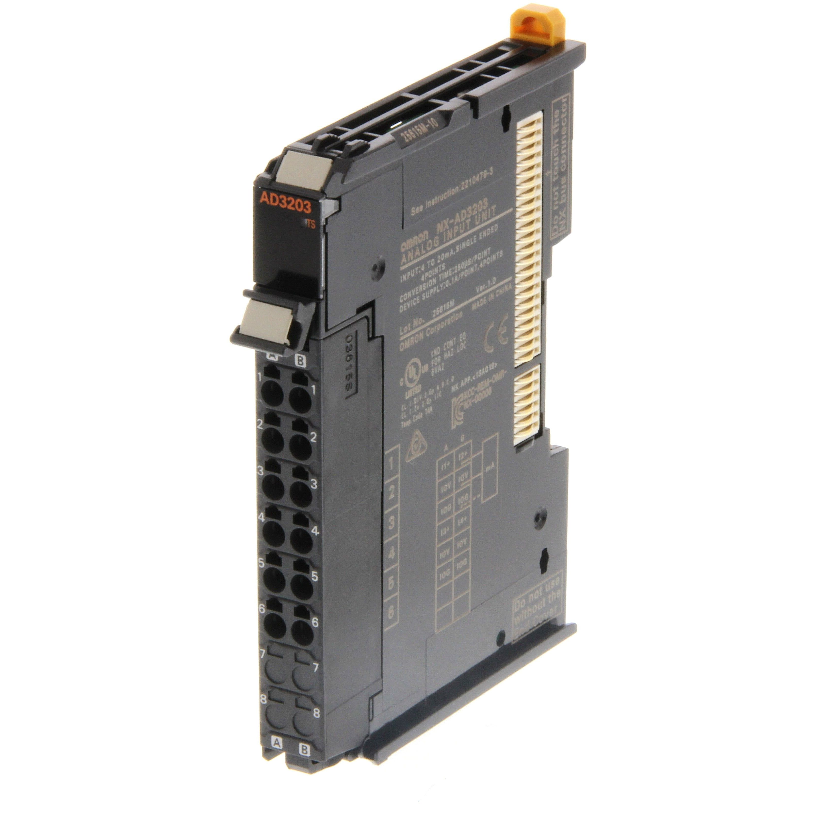 OMRON - 4 Analog Inputs, 4 to 20 mA single ended - NX-AD3203