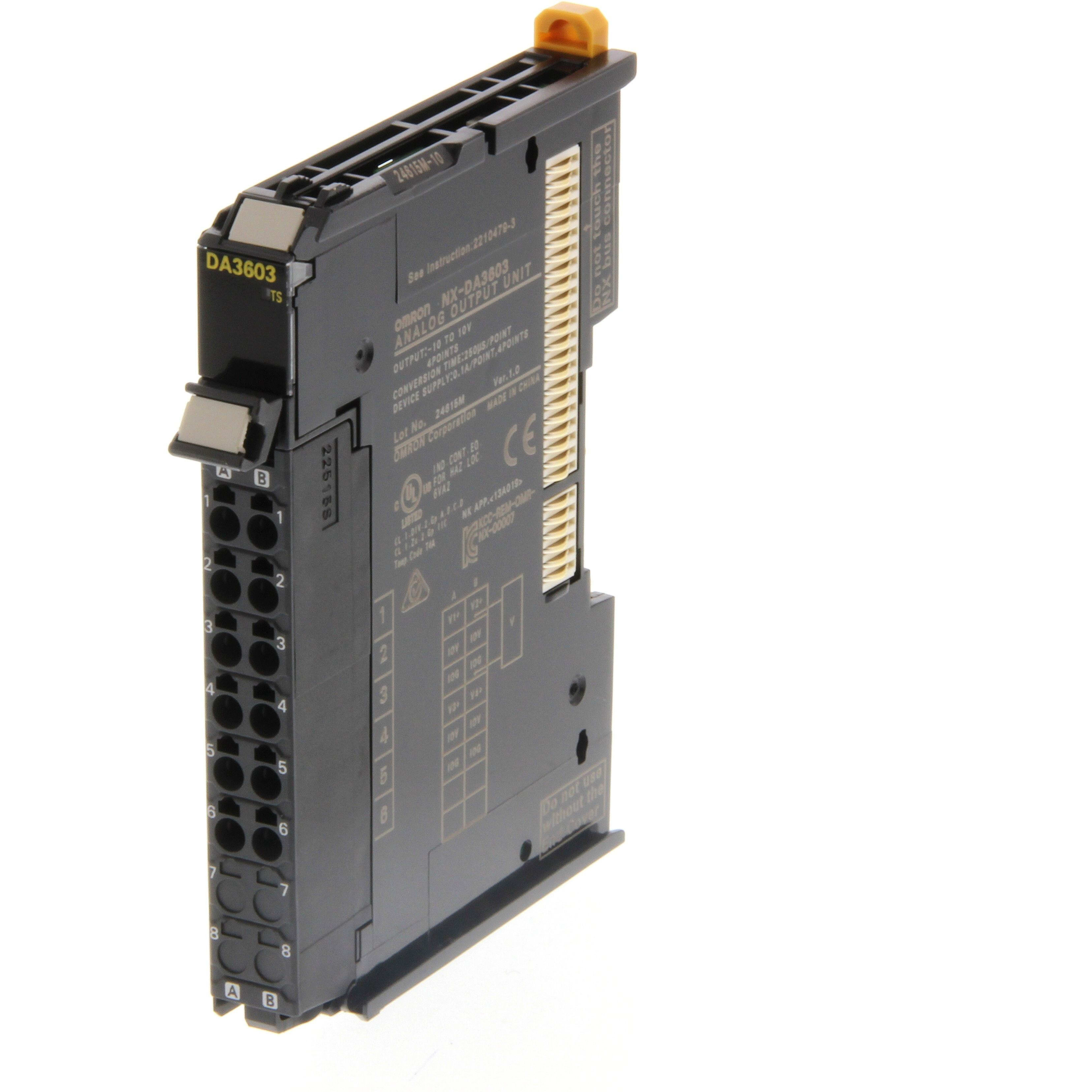 OMRON - 4 Analog Outputs, -10 to 10 V, resolutio - NX-DA3603