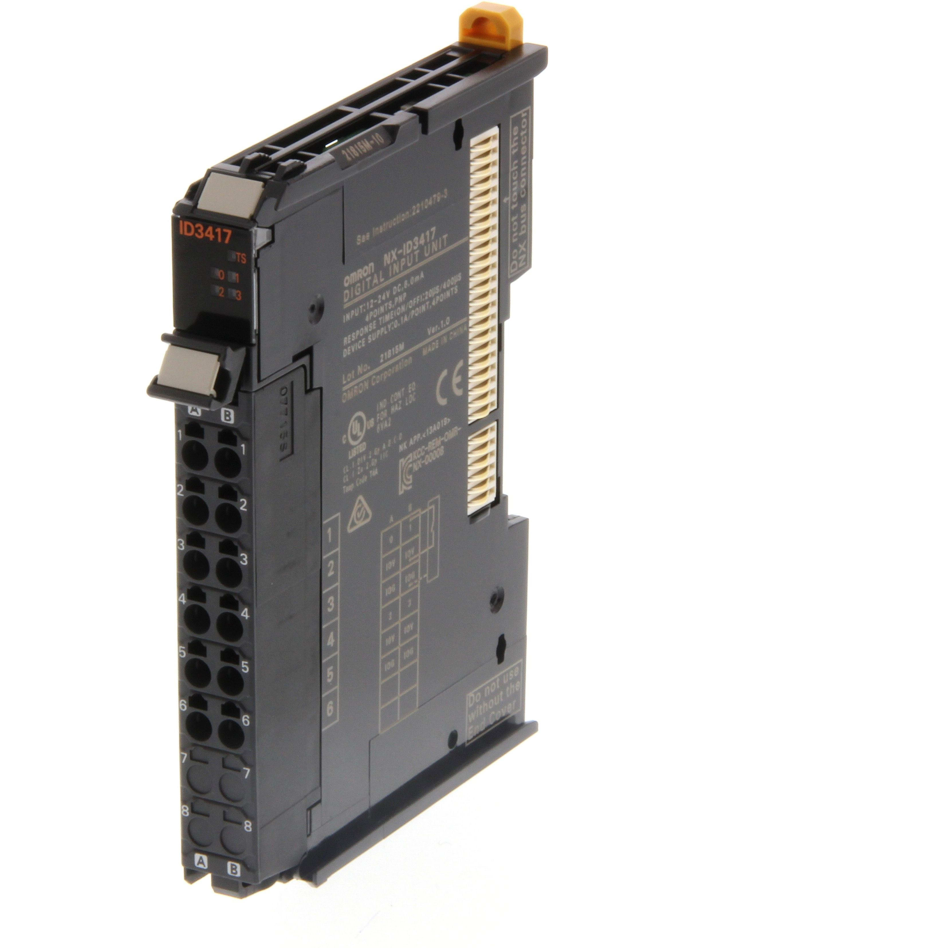 OMRON - 4 Digital Inputs, Standard speed, PNP 24 - NX-ID3417