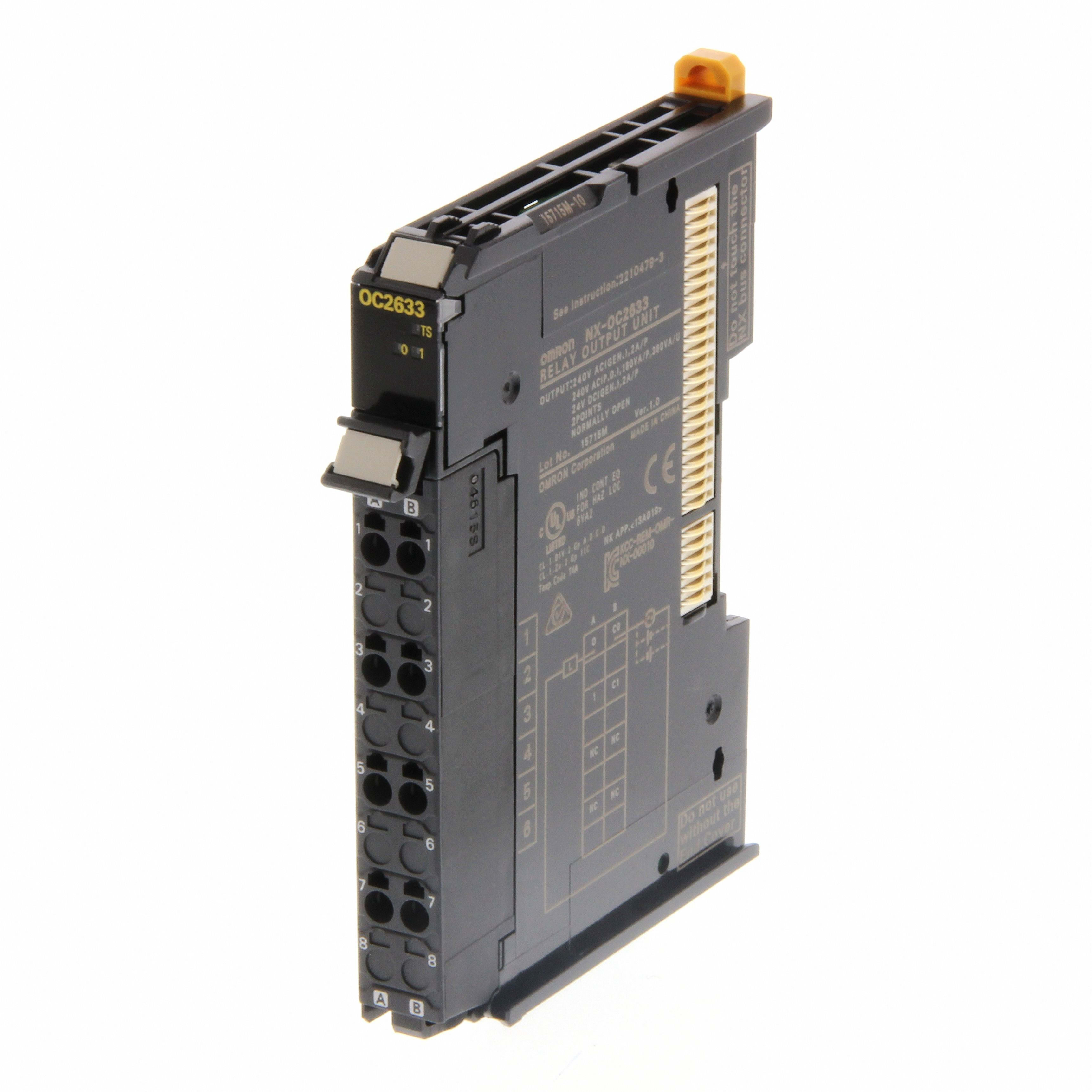 OMRON - 2 Digital Outputs, Normally-open Relays, - NX-OC2633