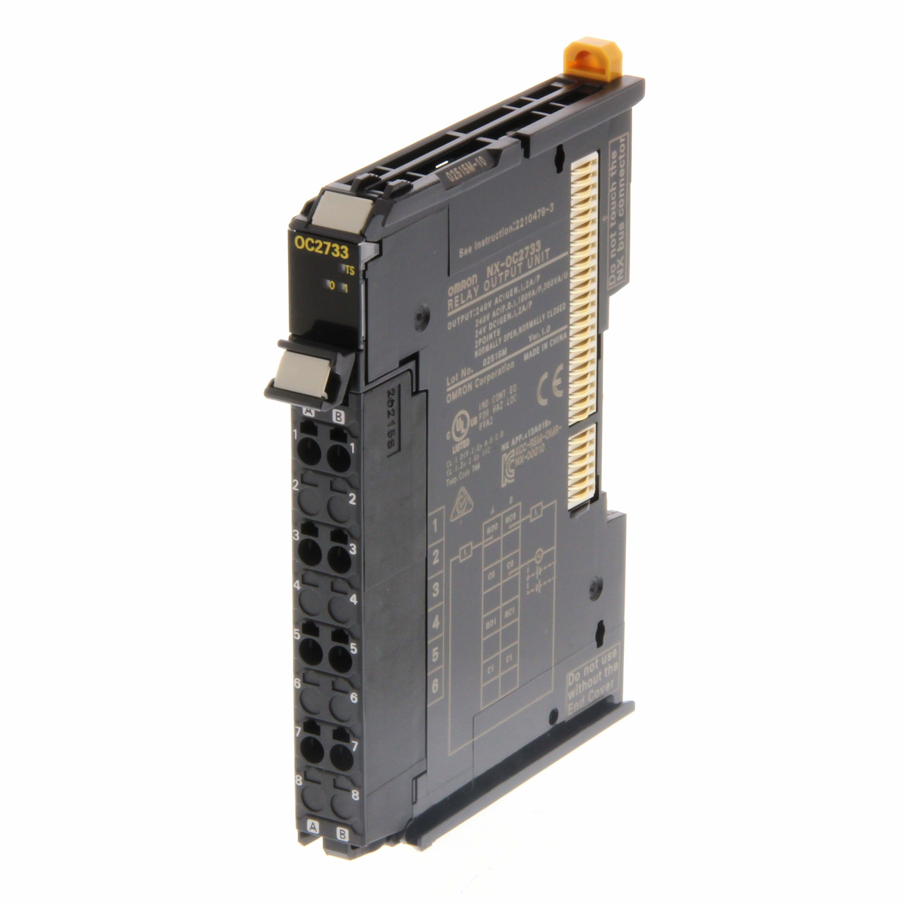 OMRON - 2 Digital Outputs, NO+NC (SPDT) Relays, - NX-OC2733