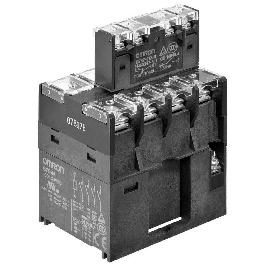 OMRON - Power relay, 40 A 4PST-NO + 1 A DPST-NC - G7Z-4A-02Z-R 24VDC