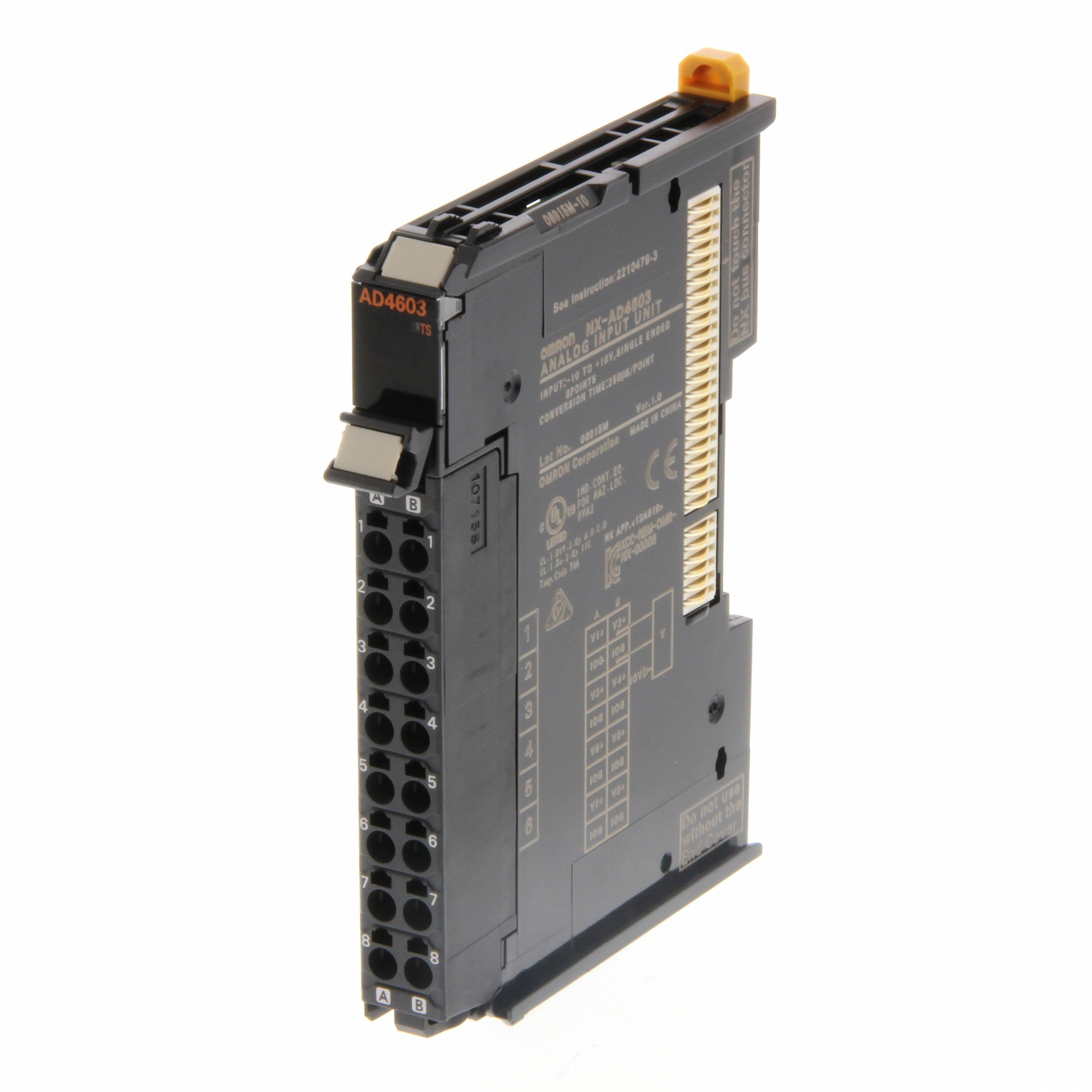 OMRON - 8 Analog Inputs, -10 to +10 V single end - NX-AD4603