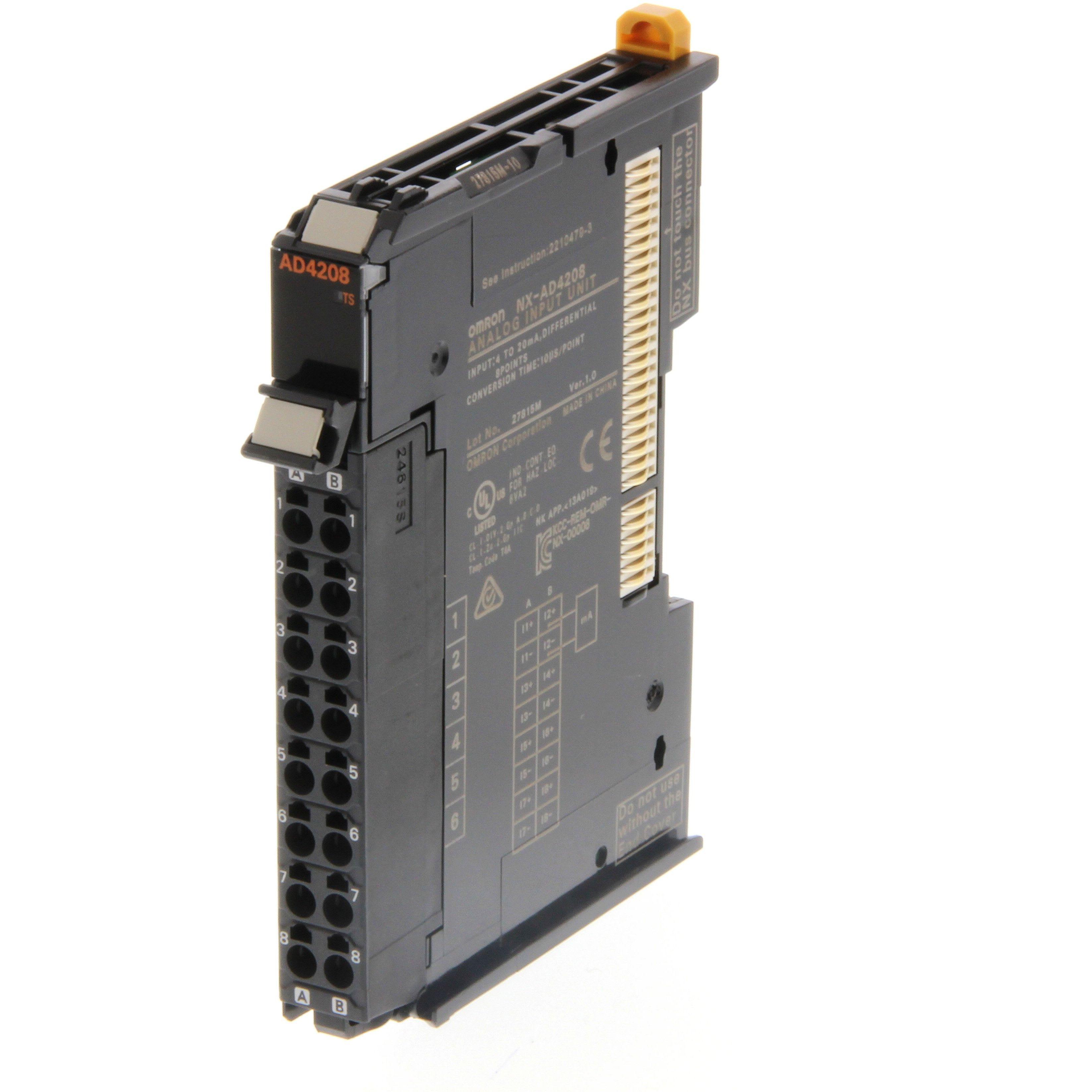 OMRON - 8 Analog Inputs, 4 to 20 mA differential - NX-AD4208