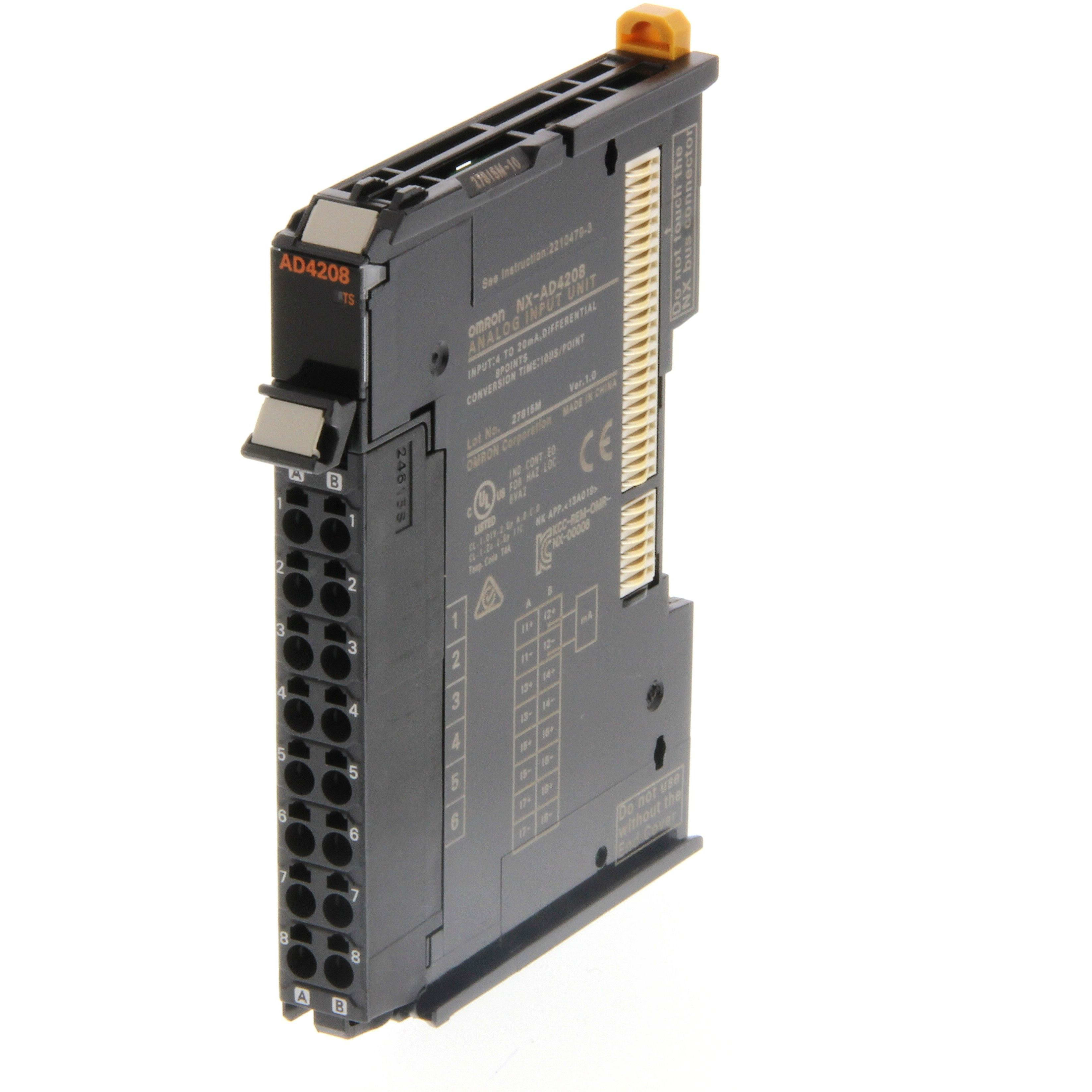 OMRON - 8 Analog Inputs, 4 to 20 mA differential - NX-AD4208