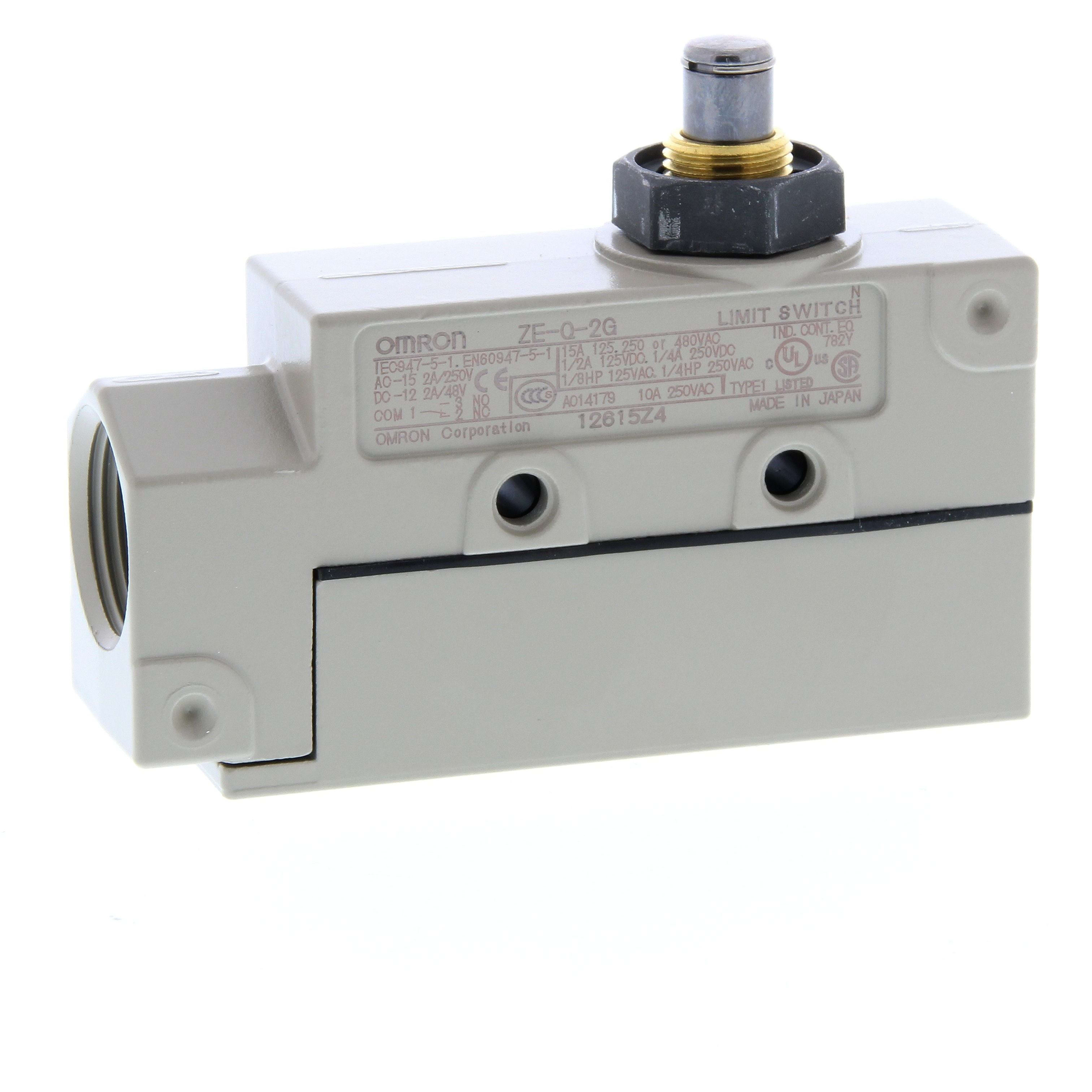 OMRON - Enclosed switch, plunger, SPDT, 15A - ZE-Q-2G