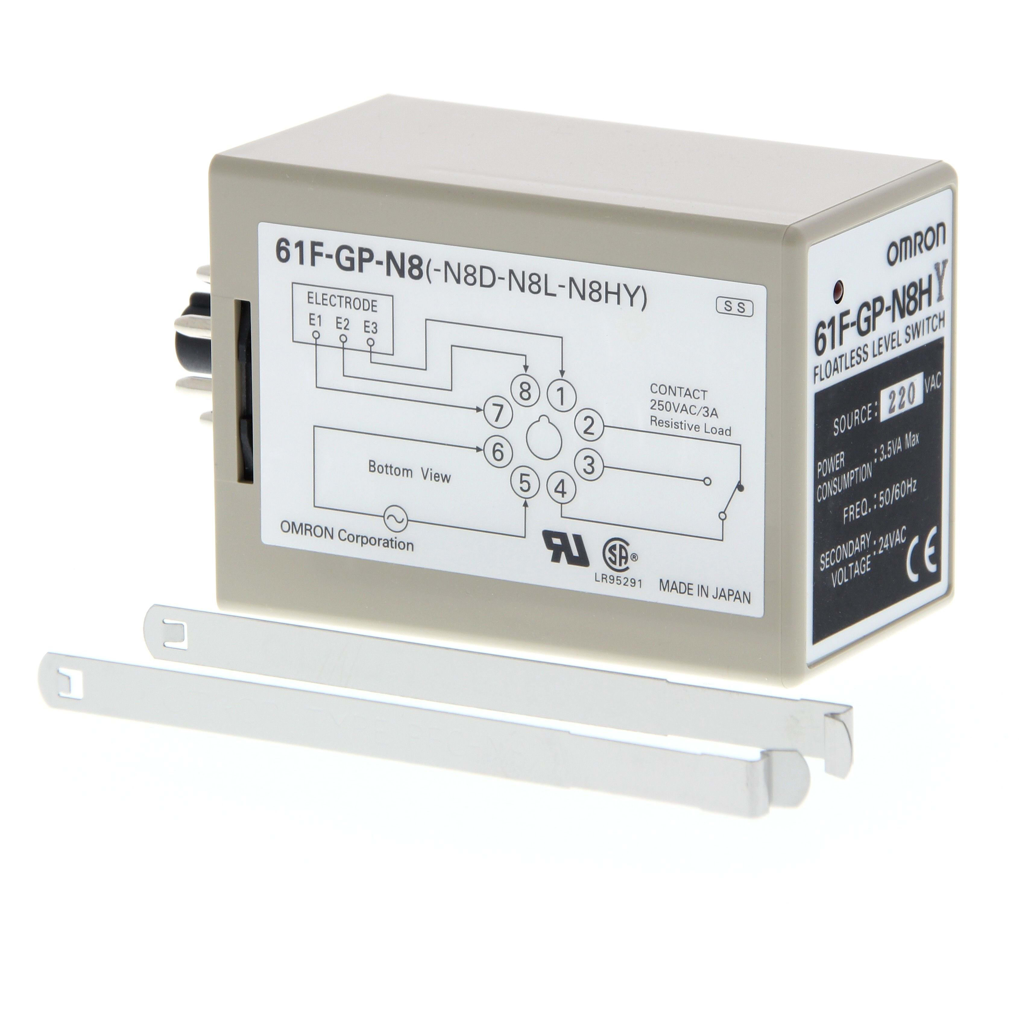 OMRON - Level sensor, conductive, compact, plug- - 61F-GP-N8D 24VAC